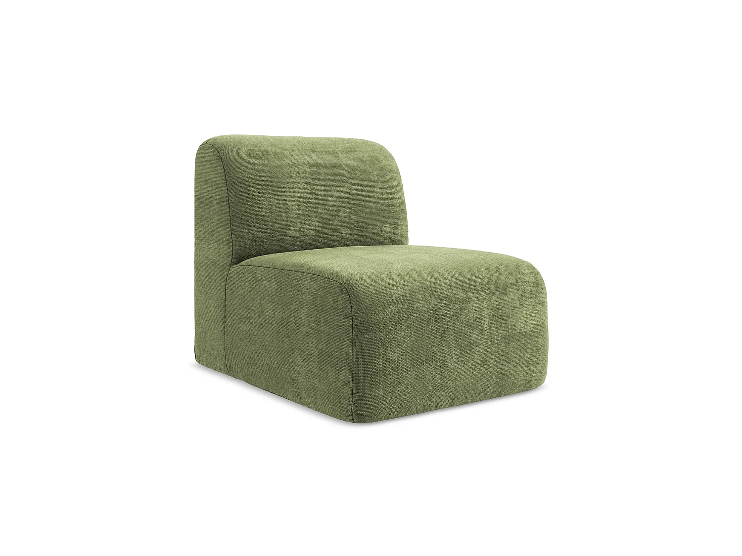 Bankmodule midden van groente chenille stof - CERVO