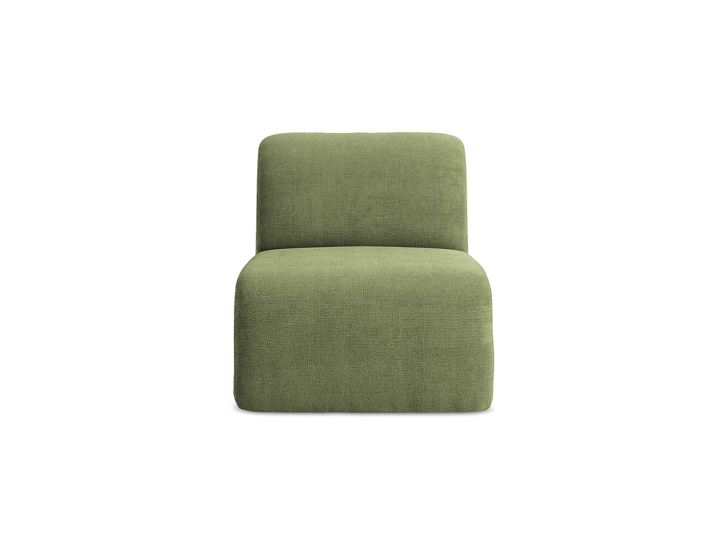 Bankmodule midden van groente chenille stof - CERVO