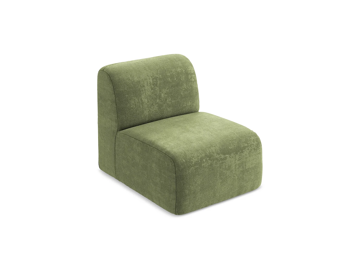 Bankmodule midden van groente chenille stof - CERVO