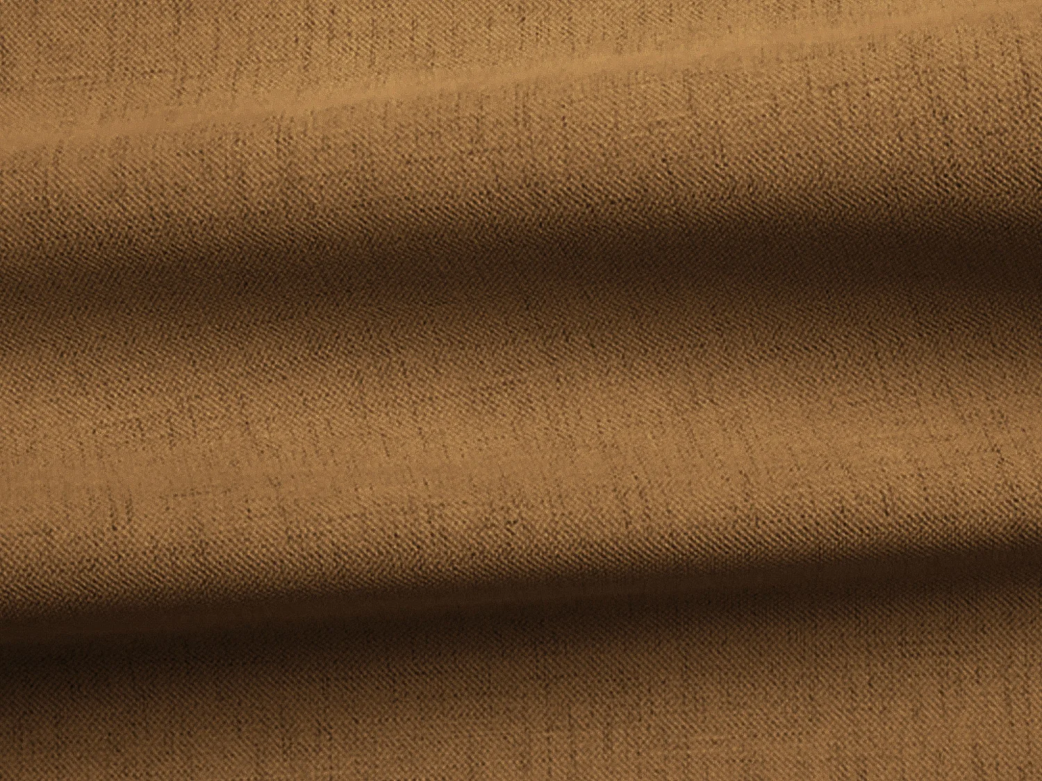 Sofá de canto panorâmico 5 lugares em tecido texturizado terracota - MOKU