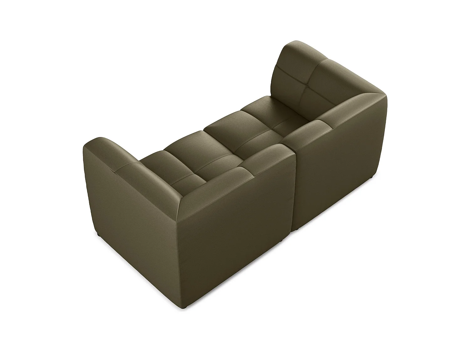 2-Sitzer Sofa - - Kunstleder - Olive - ALOHA
