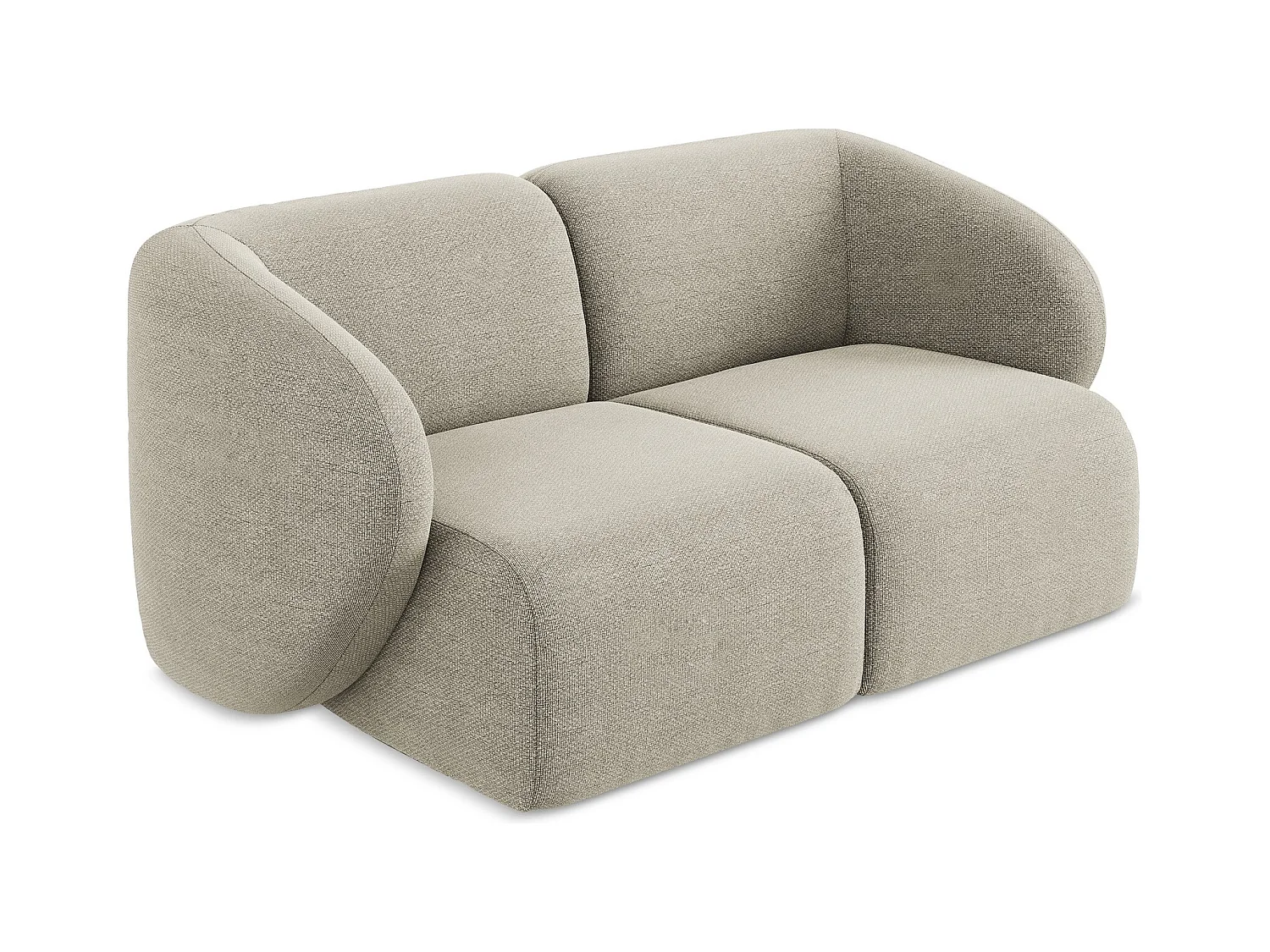 2-Sitzer Sofa - - Bouclé - Taupe - LANI