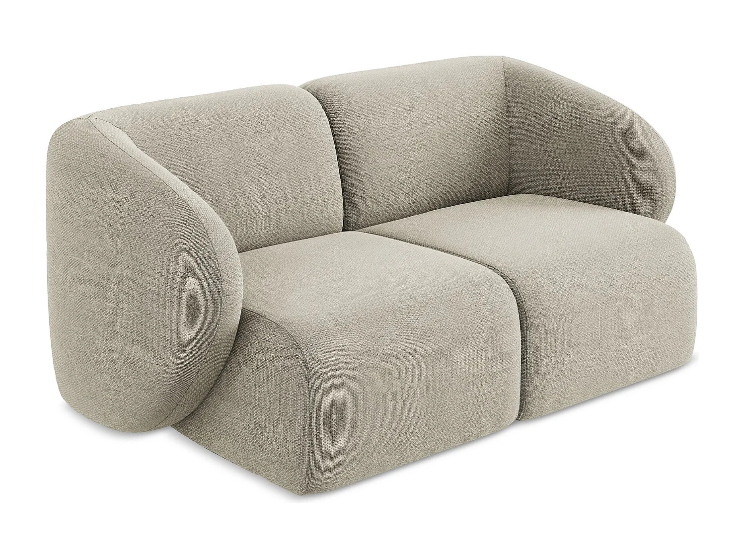 2-Sitzer Sofa - - Bouclé - Taupe - LANI