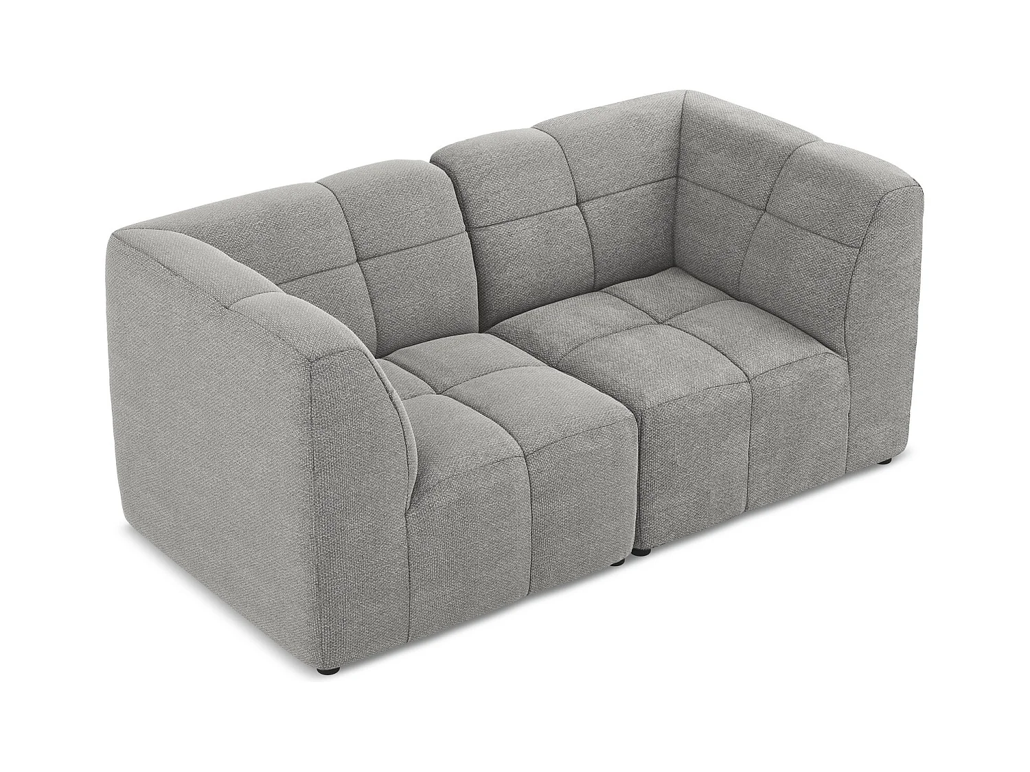 2-Sitzer Sofa - - Bouclé - Hellgrau - ALOHA