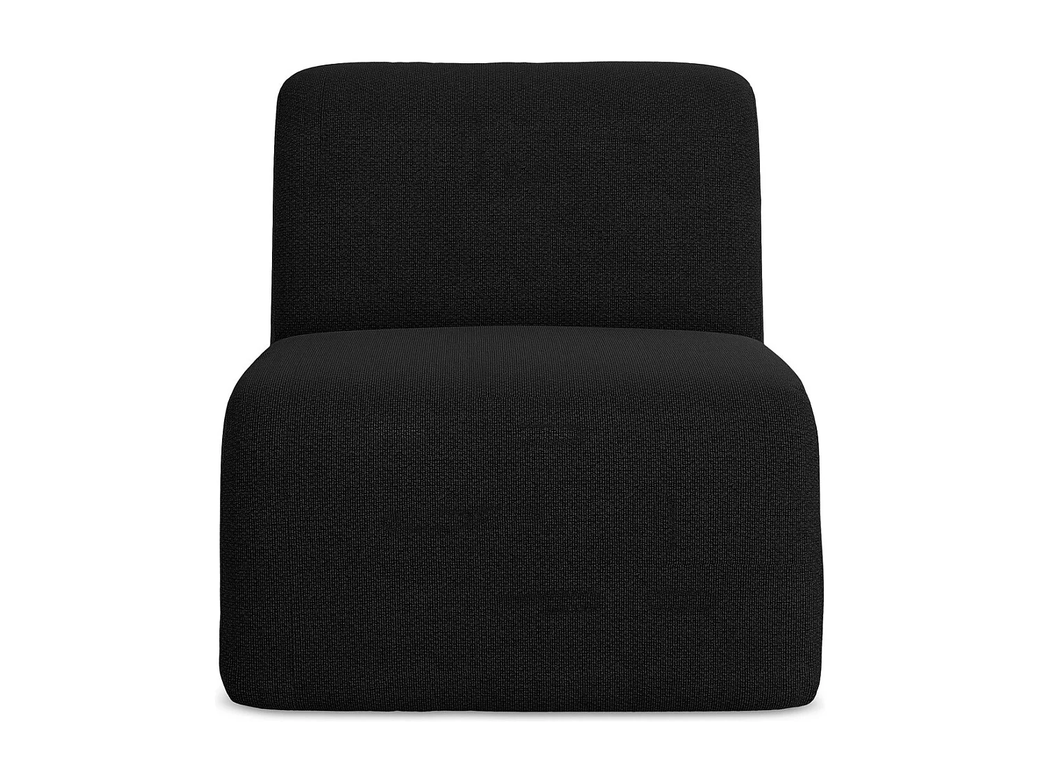 Fauteuil pour canapé modulable en tissu bouclette - noir - LANI
