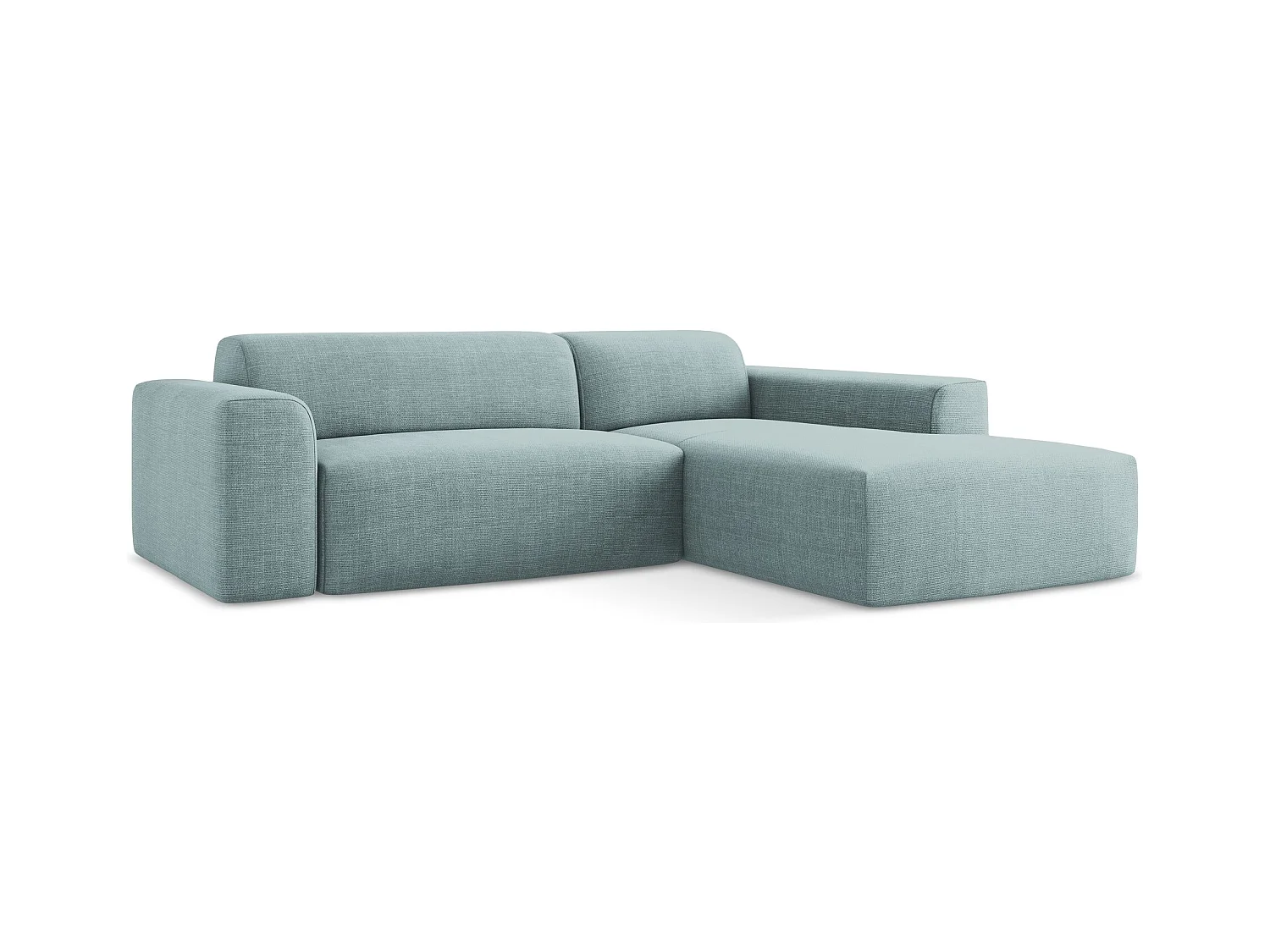 Modulaire hoekbank rechts van jeans textuurstof - KELI