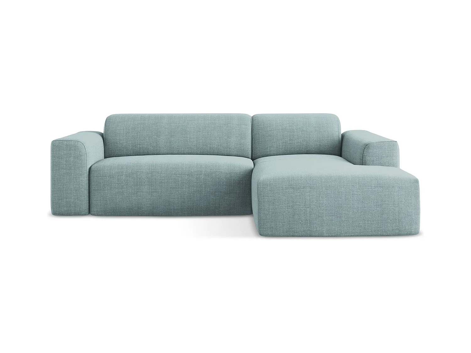 Modulaire hoekbank rechts van jeans textuurstof - KELI