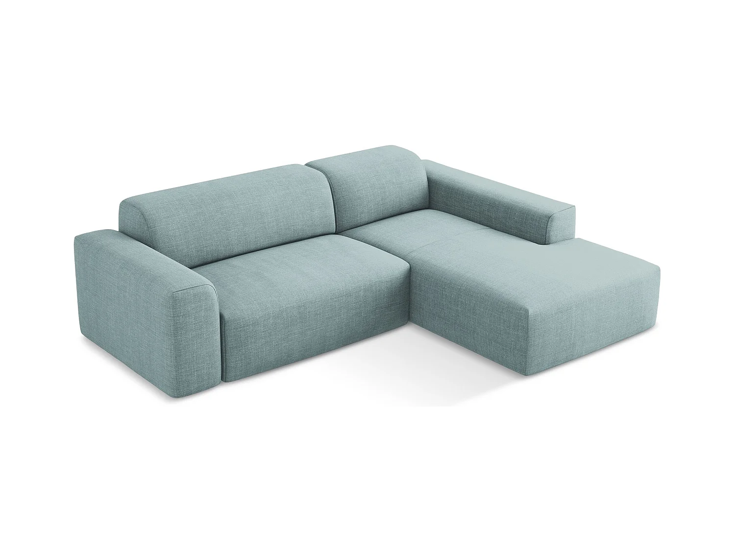 Modulaire hoekbank rechts van jeans textuurstof - KELI