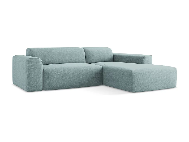 Modulaire hoekbank rechts van jeans textuurstof - KELI