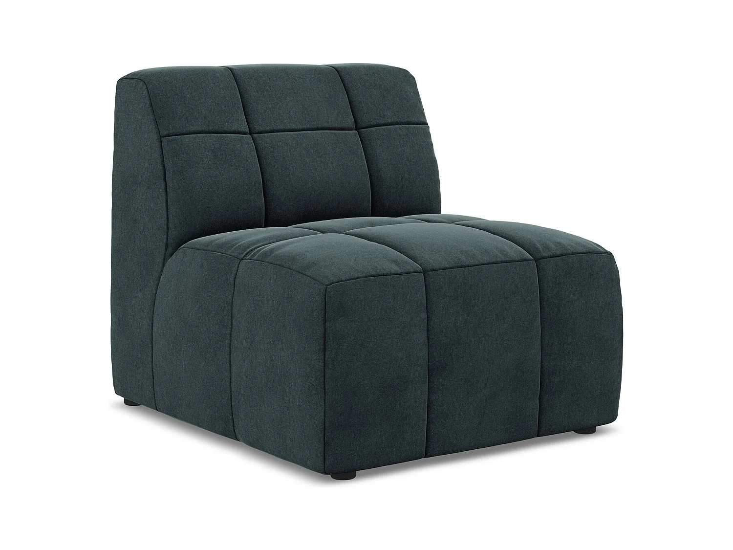 Fauteuil pour canapé modulable en velours - marin - ALOHA