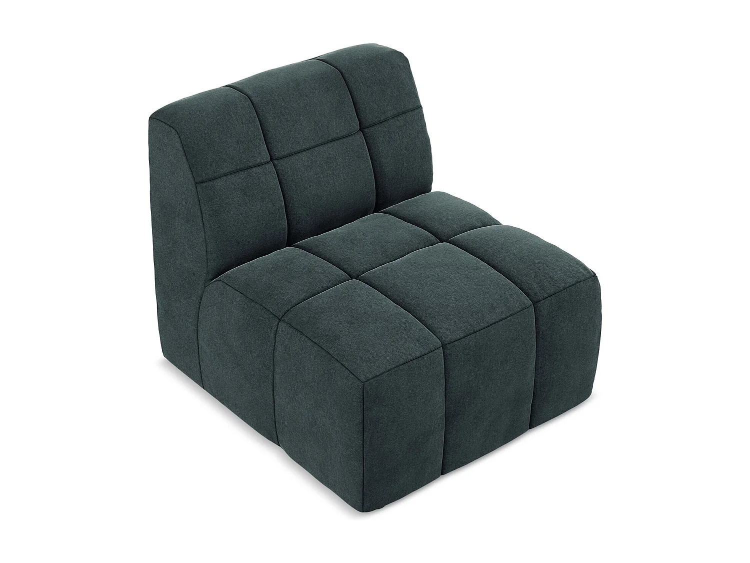 Fauteuil pour canapé modulable en velours - marin - ALOHA