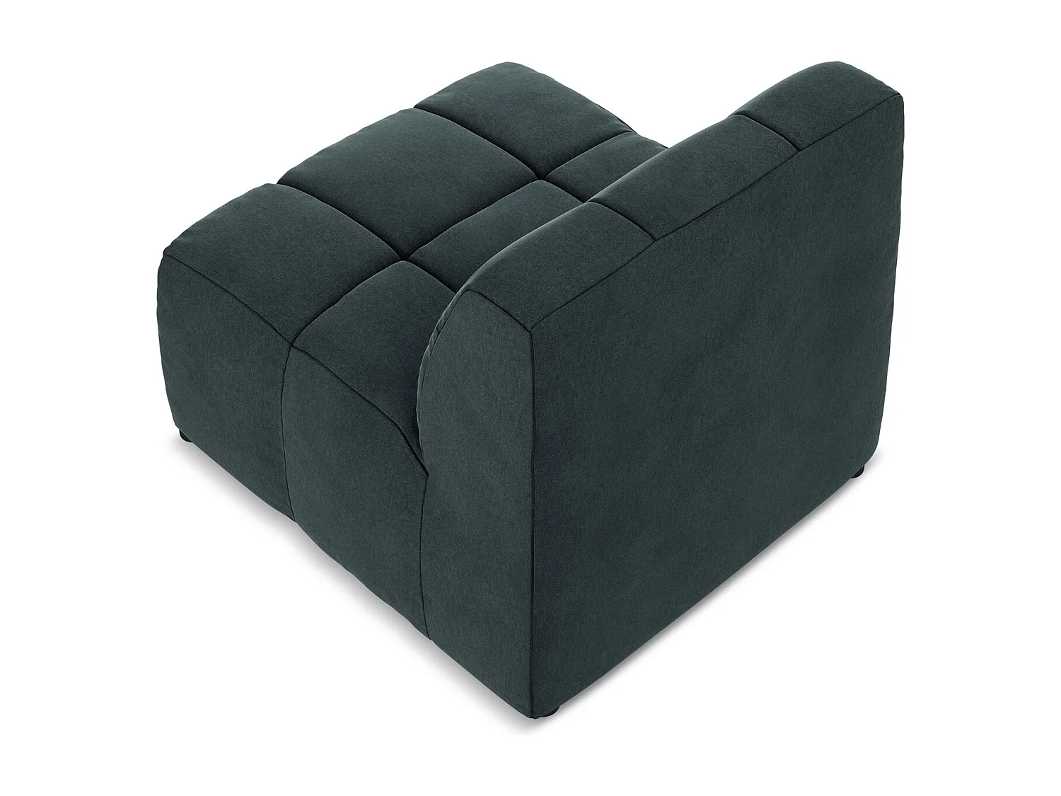 Fauteuil pour canapé modulable en velours - marin - ALOHA