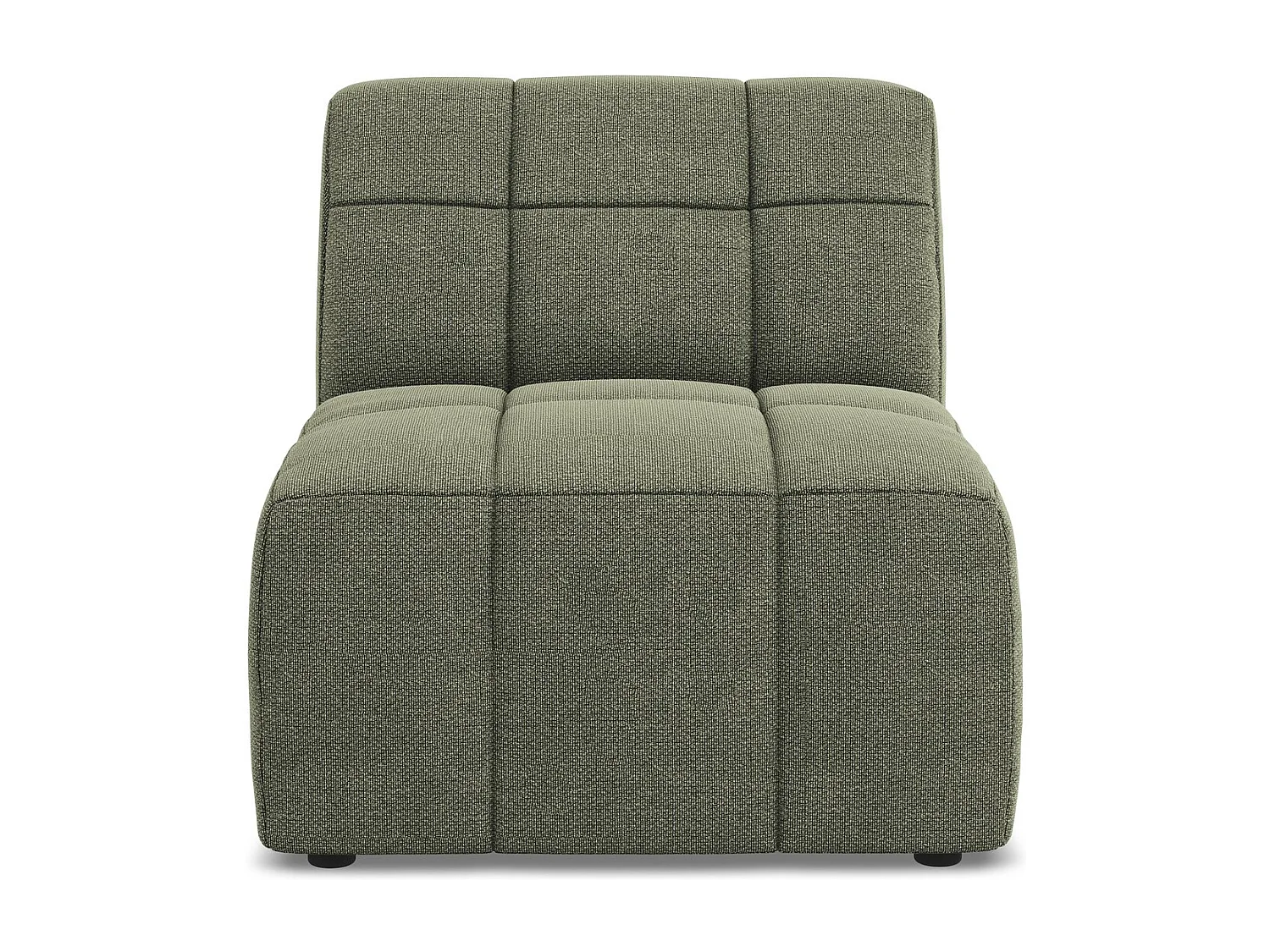 Fauteuil pour canapé modulable en tissu bouclette - olive - ALOHA