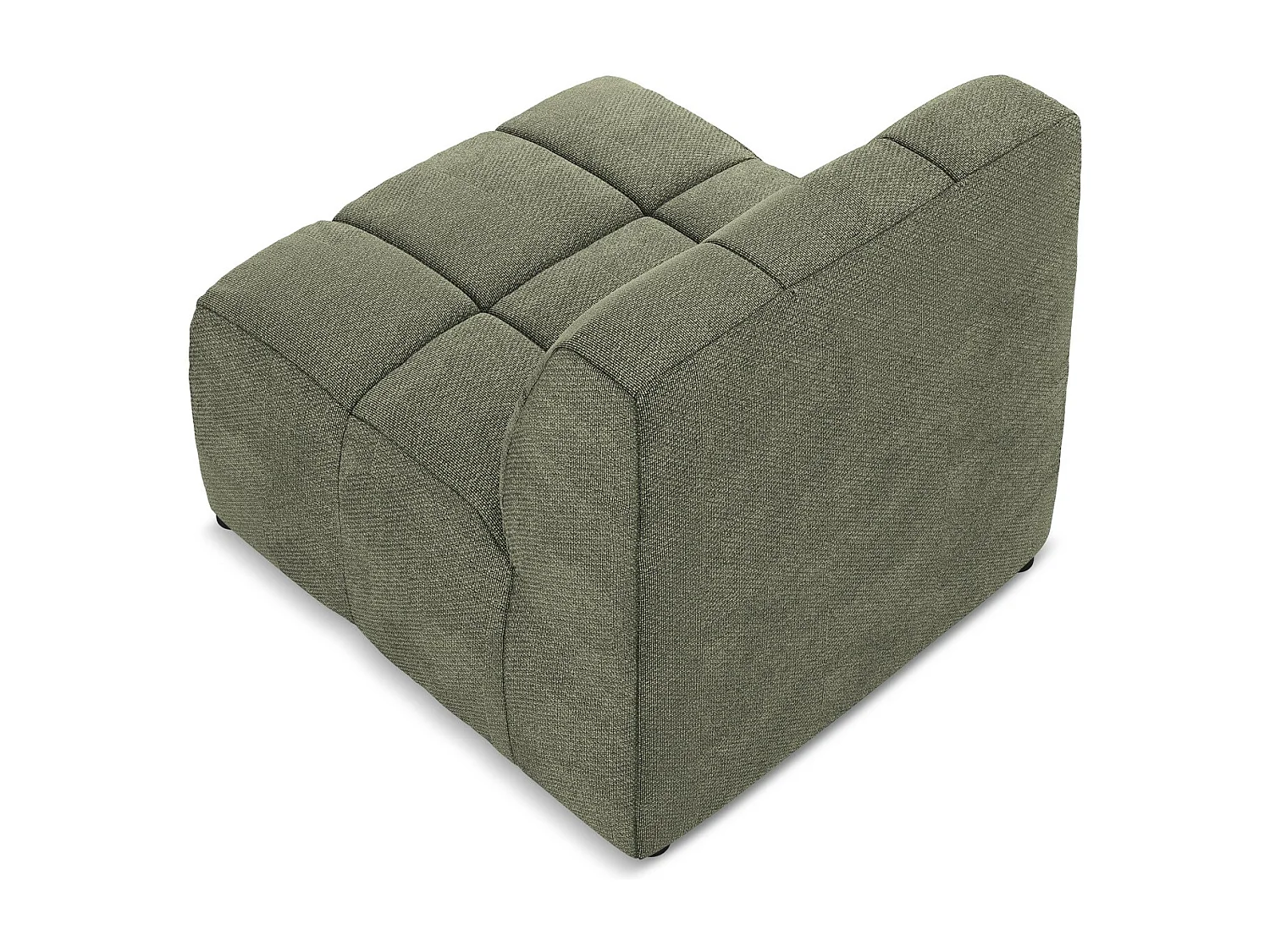 Fauteuil pour canapé modulable en tissu bouclette - olive - ALOHA