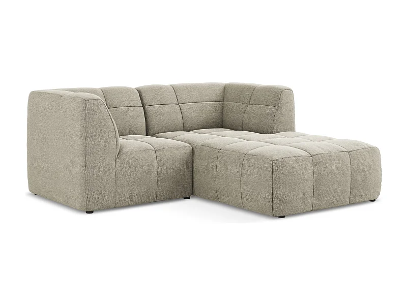 2,5-Sitzer Modulares Ecksofa - Ecke Rechts - Bouclé - Taupe - ALOHA