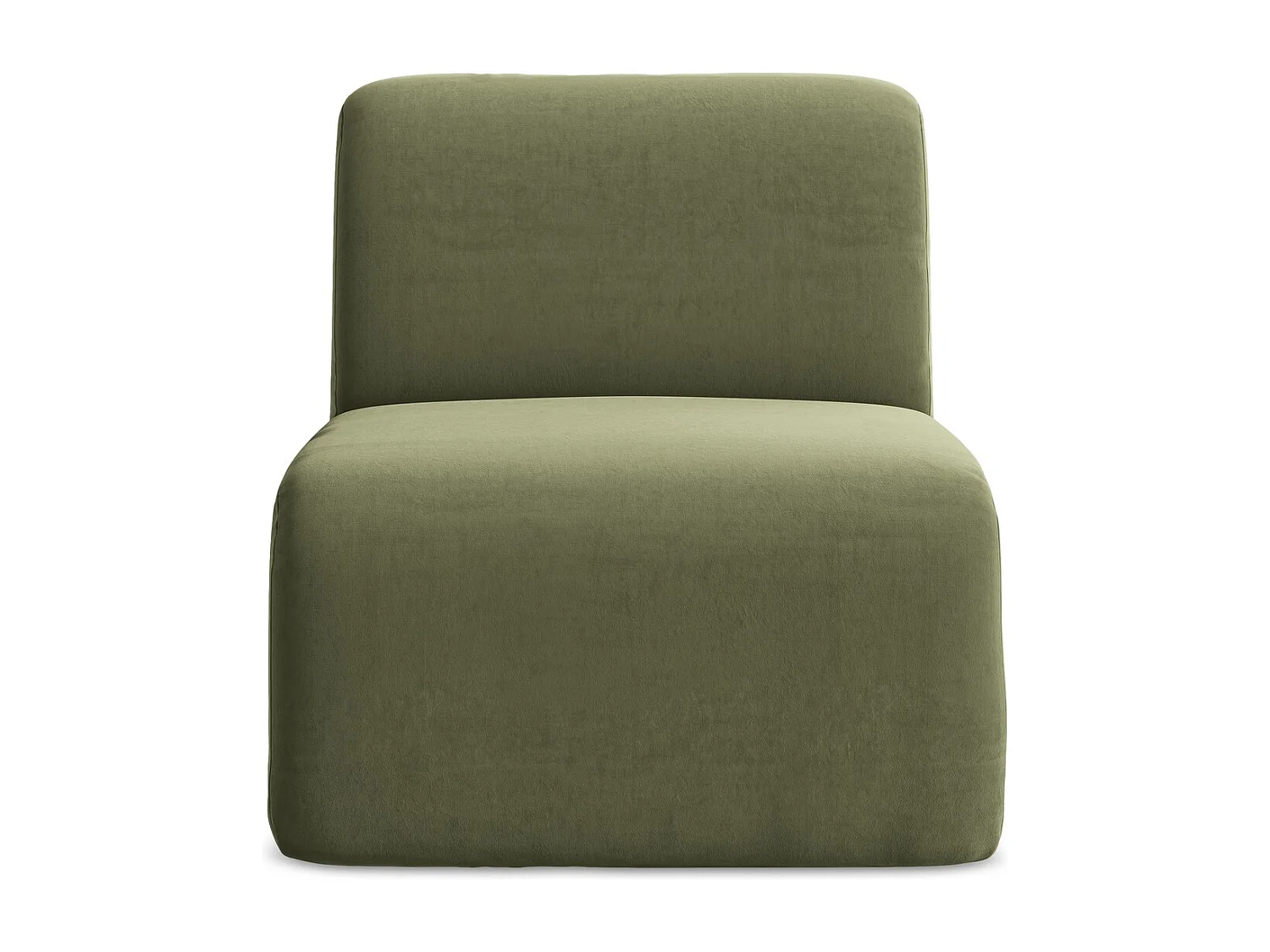 Fauteuil pour canapé modulable en velours - olive - LANI