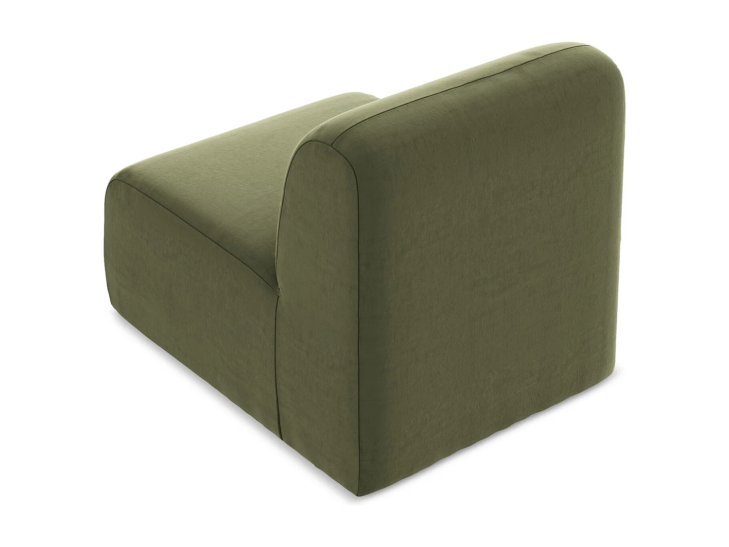 Fauteuil pour canapé modulable en velours - olive - LANI