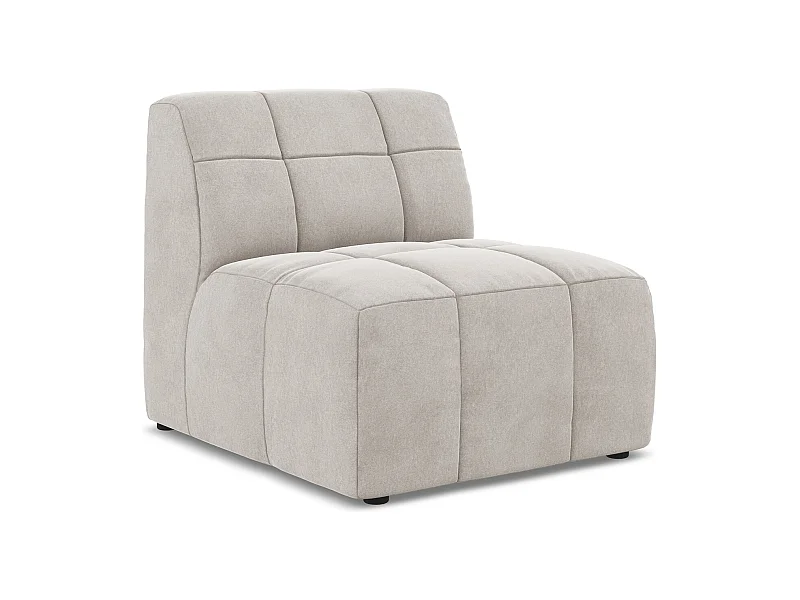 Modular - Mittelsofa - Samt - Hell beige - ALOHA