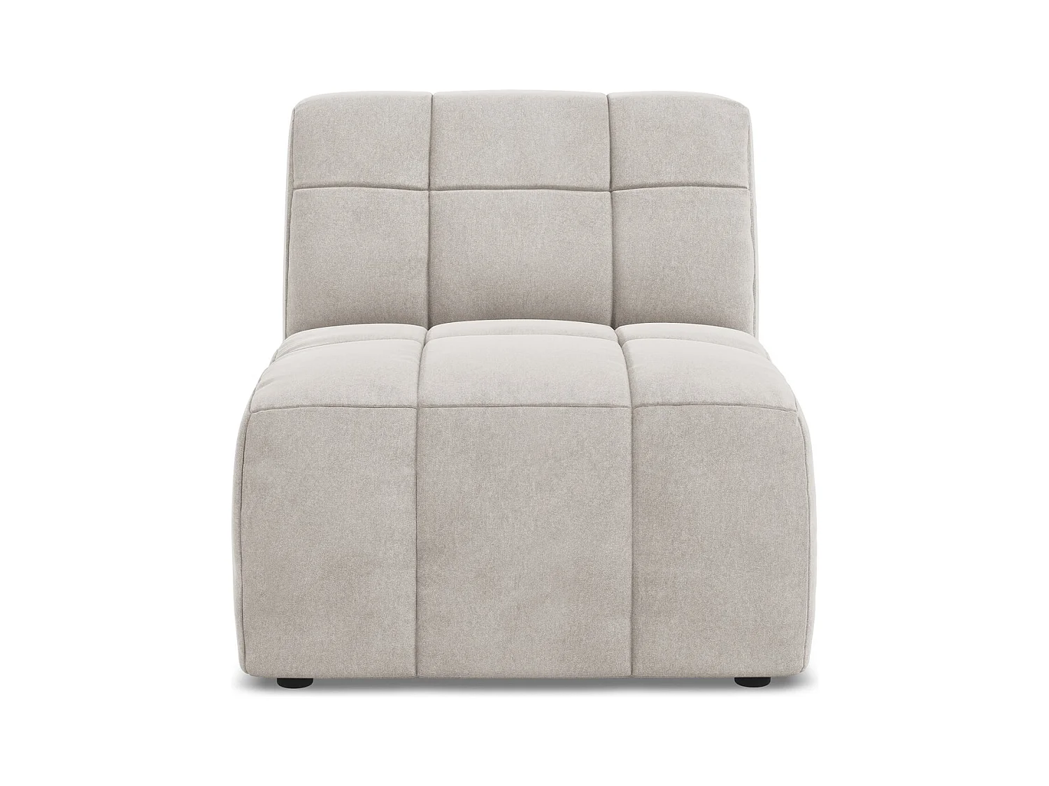 Fauteuil pour canapé modulable en velours - beige clair - ALOHA
