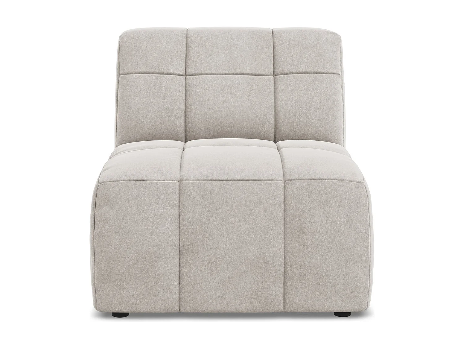 Fauteuil pour canapé modulable en velours - beige clair - ALOHA