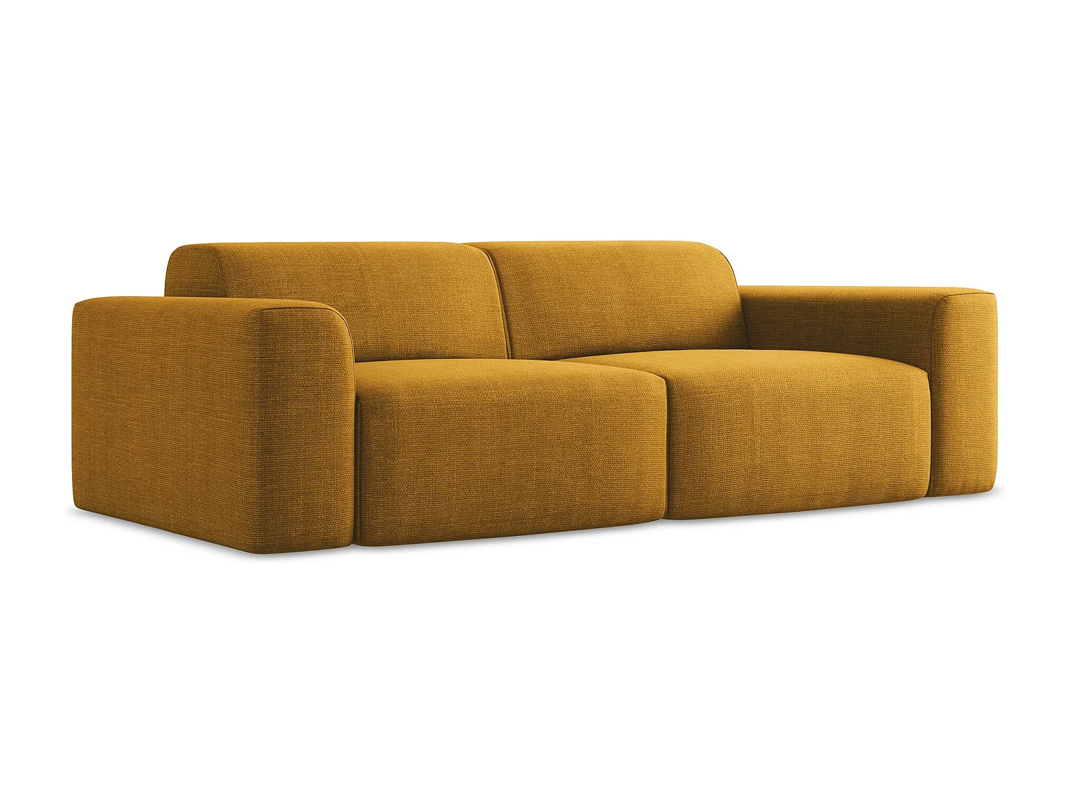 2-Sitzer Sofa - - Strukturstoff - Senf - KELI