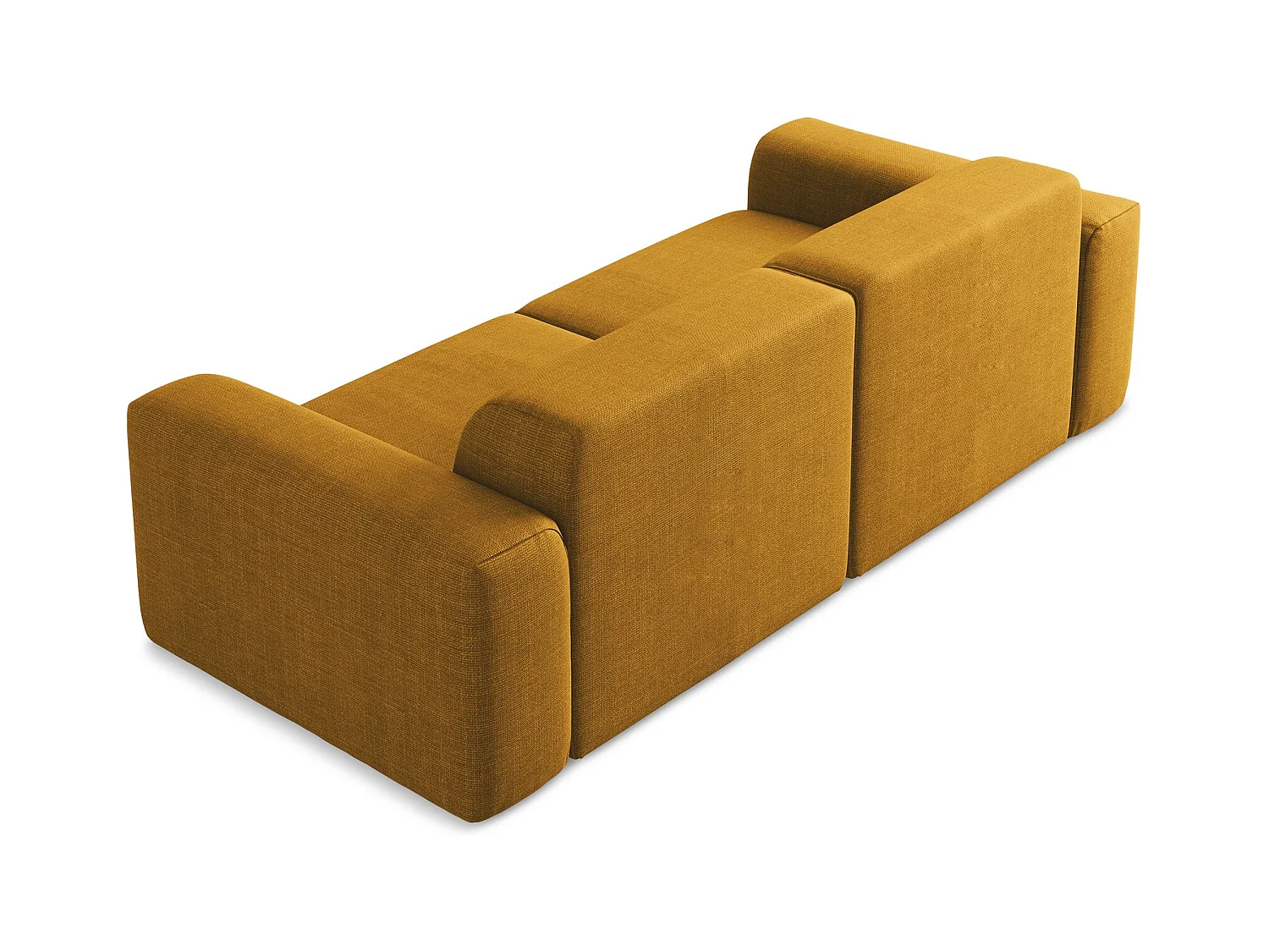 2-Sitzer Sofa - - Strukturstoff - Senf - KELI