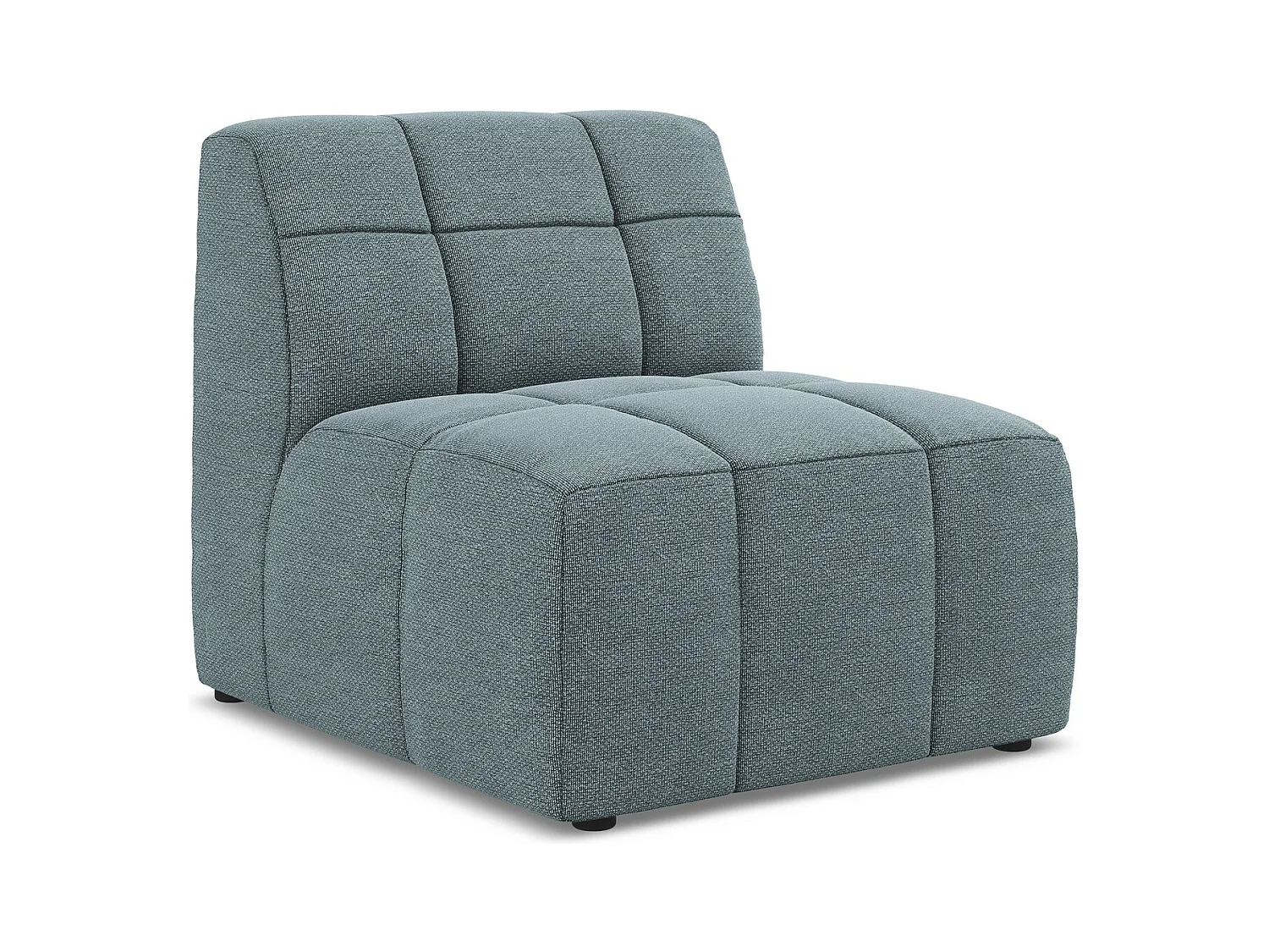 Fauteuil pour canapé modulable en tissu bouclette - jeans - ALOHA