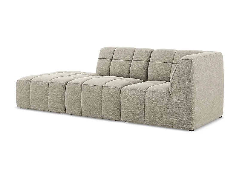 3-Sitzer Modulares Ecksofa - Ecke Links - Bouclé - Taupe - ALOHA