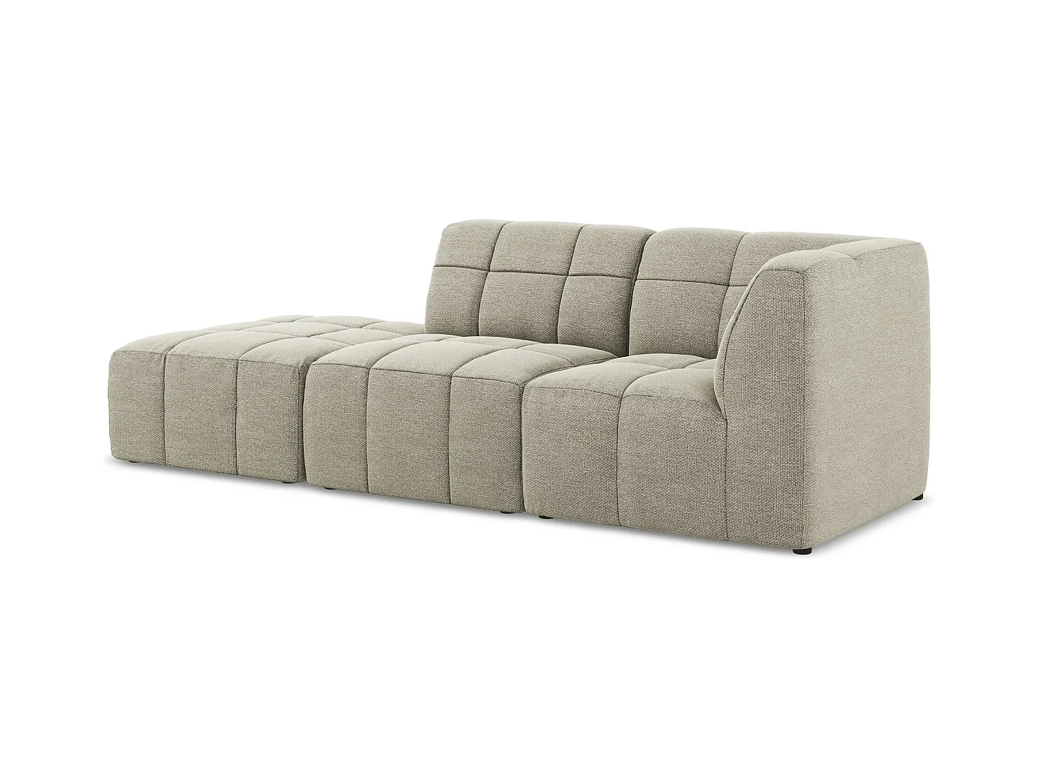 3-Sitzer Modulares Ecksofa - Ecke Links - Bouclé - Taupe - ALOHA