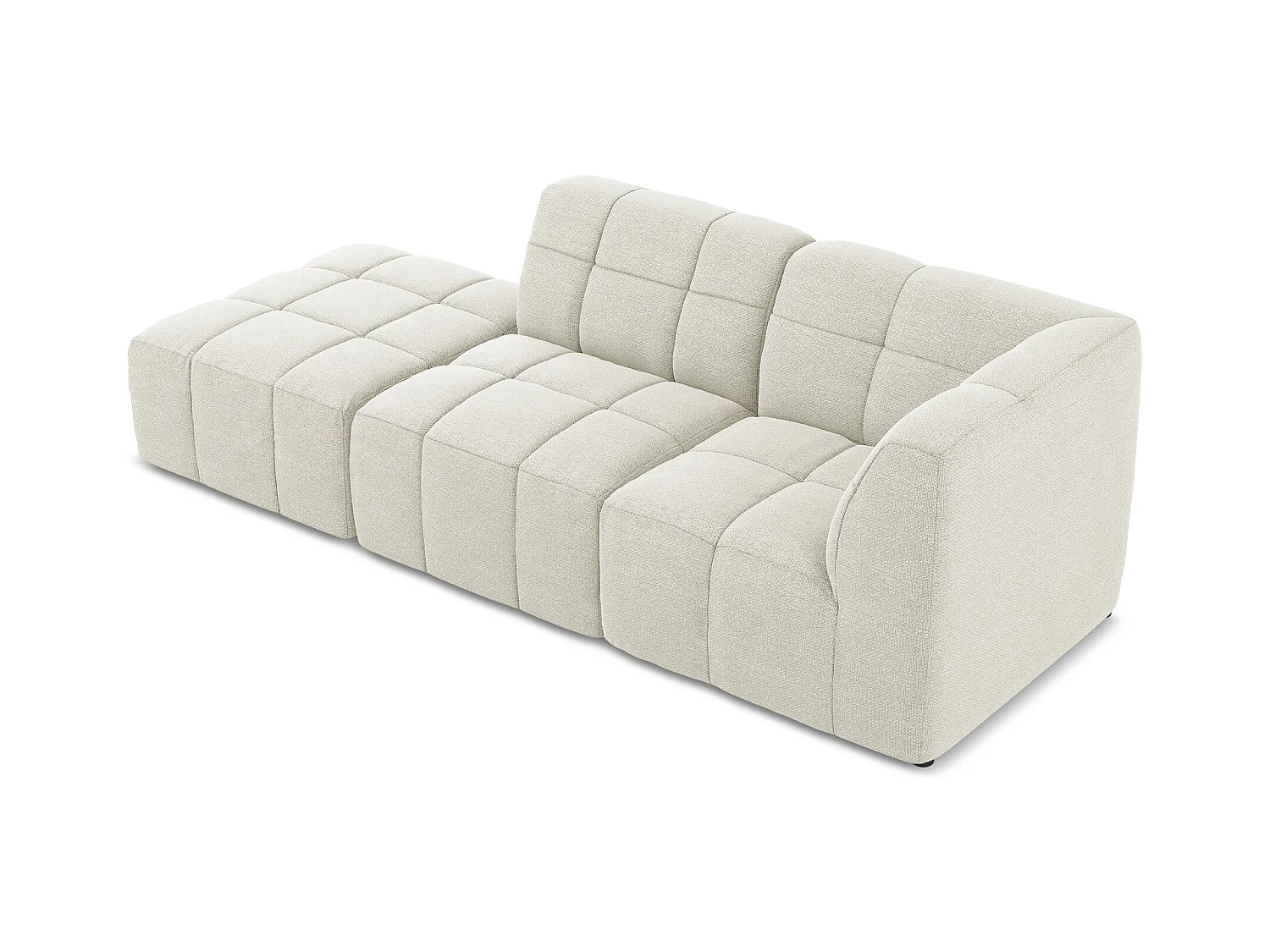 3-Sitzer Modulares Ecksofa - Ecke Links - Bouclé - Sand - ALOHA