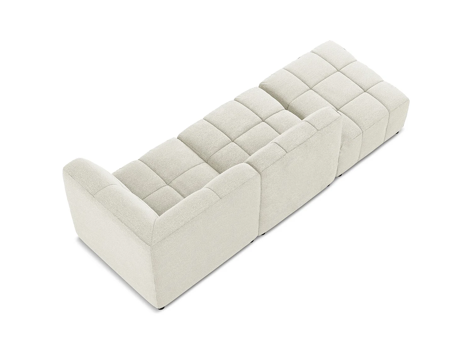3-Sitzer Modulares Ecksofa - Ecke Links - Bouclé - Sand - ALOHA
