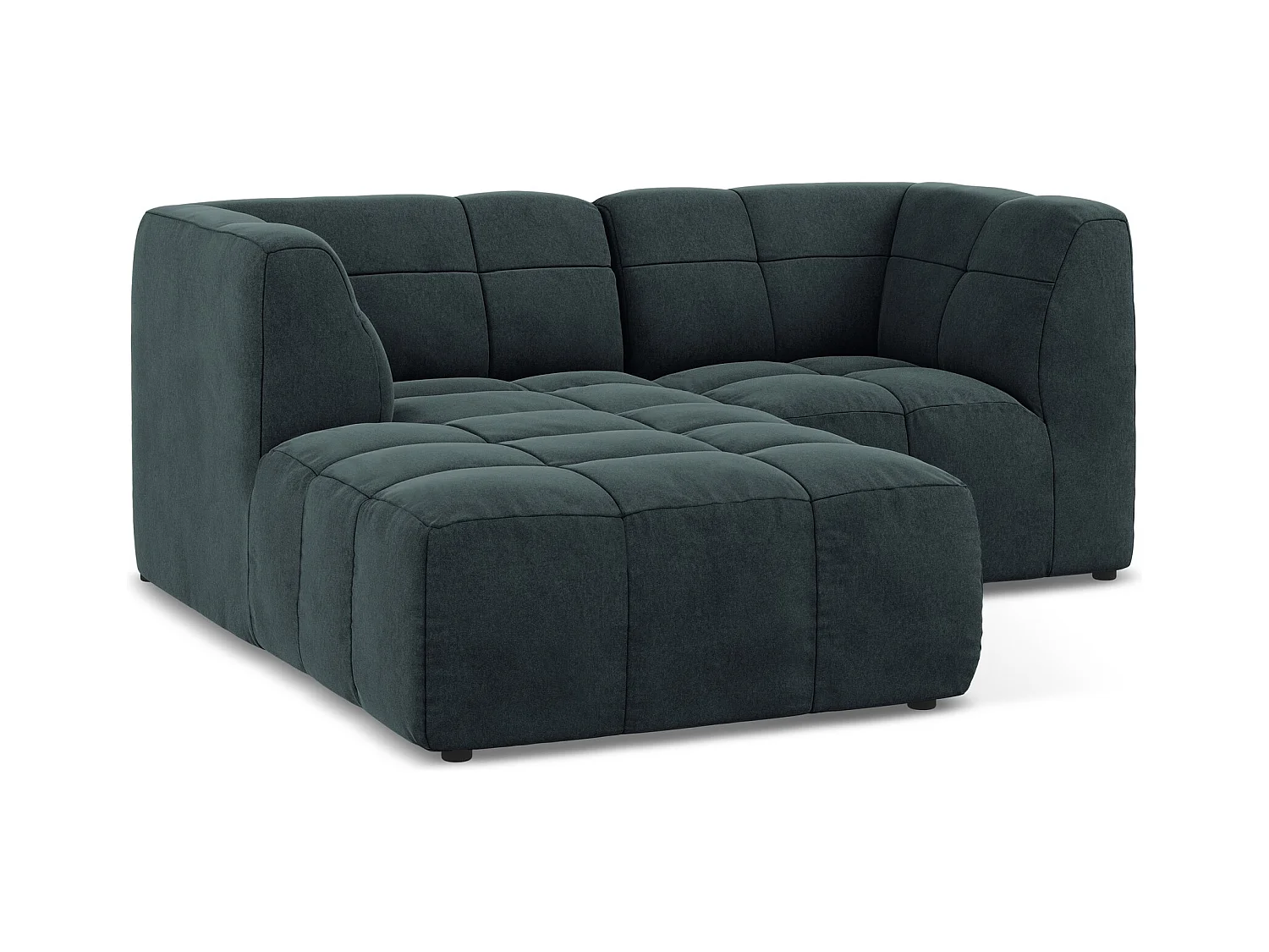 Narożnik lewostronny - z tkaniny welwetowej - morski - ALOHA