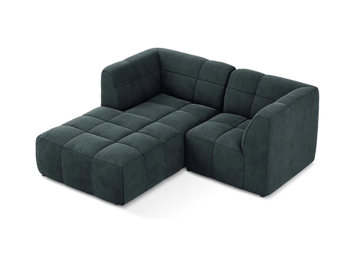 Narożnik lewostronny - z tkaniny welwetowej - morski - ALOHA