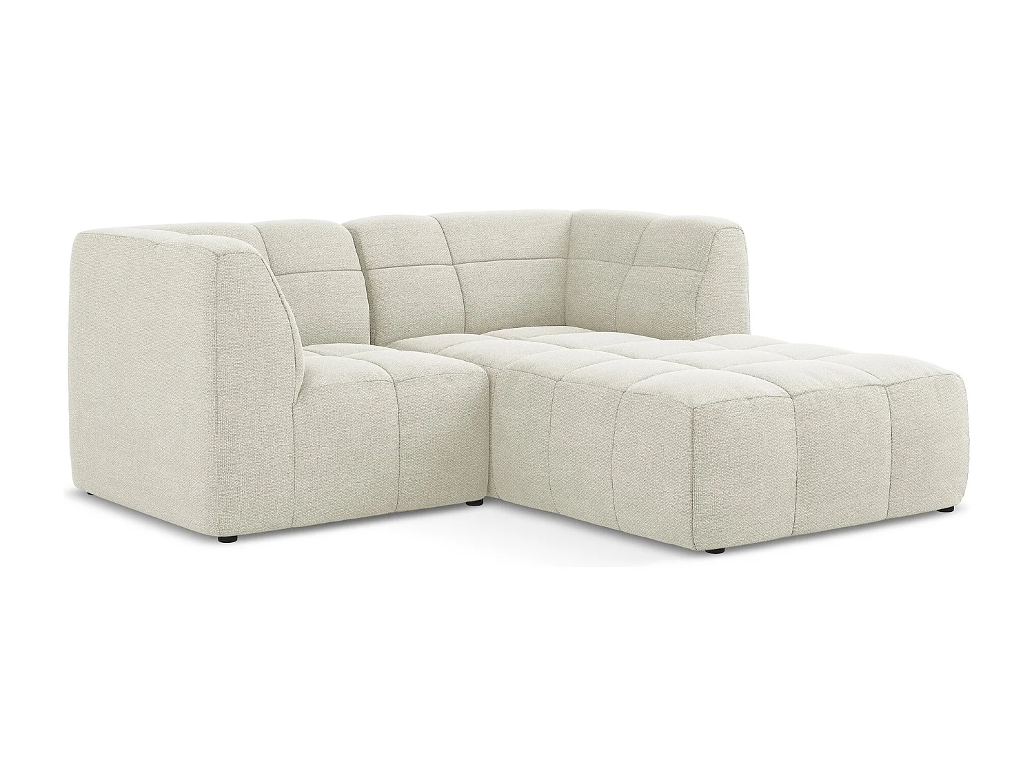 2,5-Sitzer Modulares Ecksofa - Ecke Rechts - Bouclé - Sand - ALOHA
