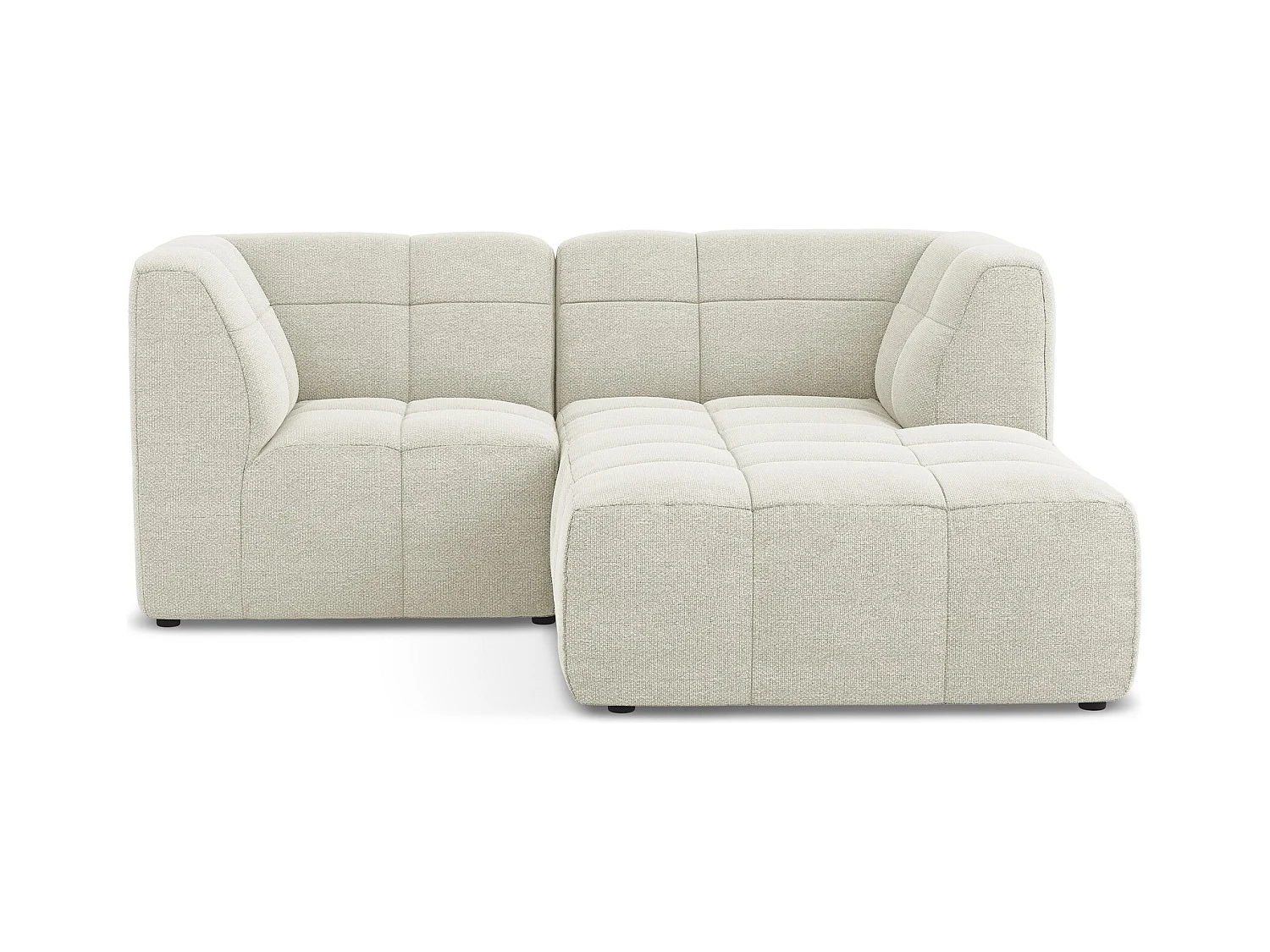 2,5-Sitzer Modulares Ecksofa - Ecke Rechts - Bouclé - Sand - ALOHA