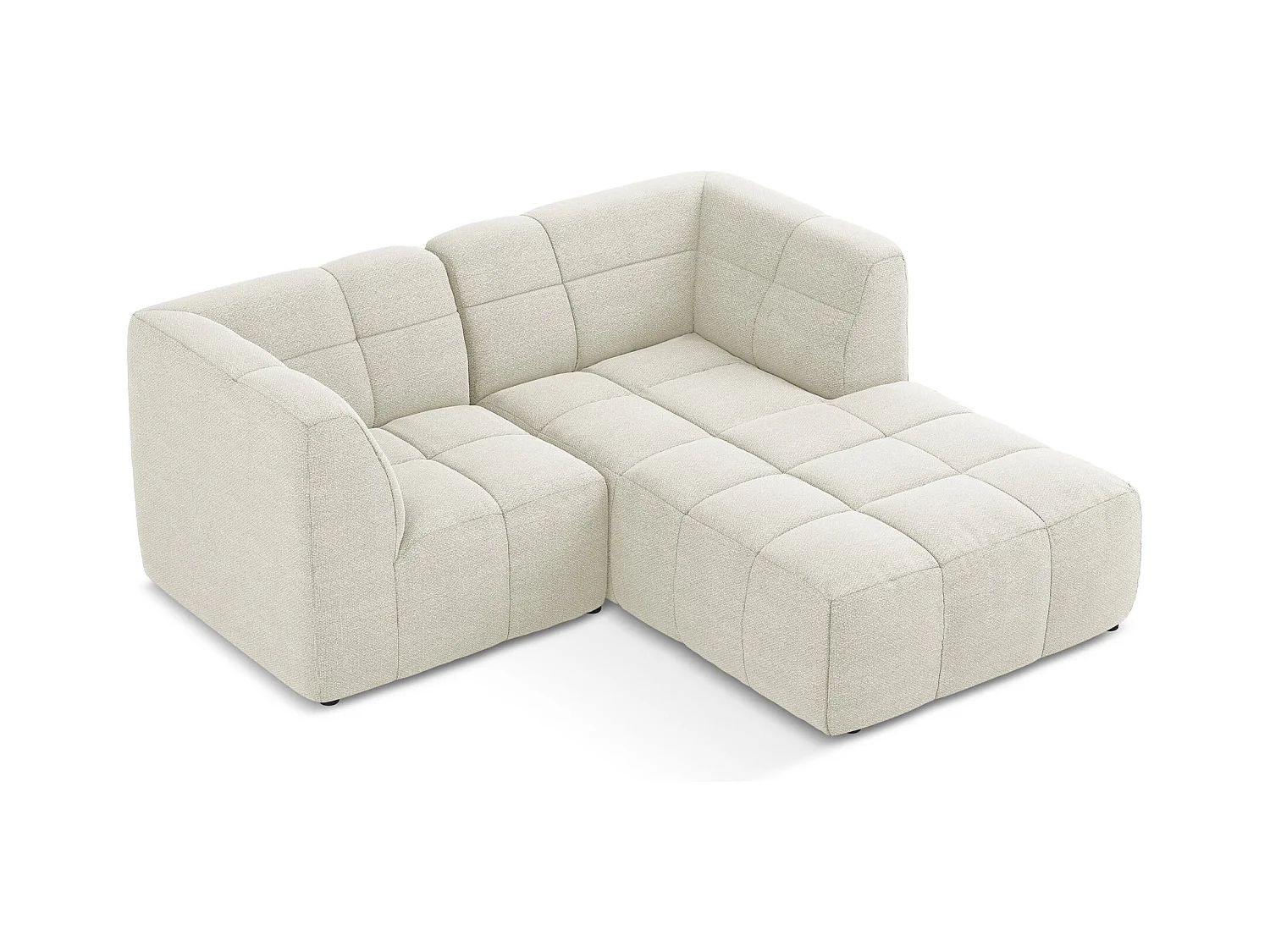 2,5-Sitzer Modulares Ecksofa - Ecke Rechts - Bouclé - Sand - ALOHA