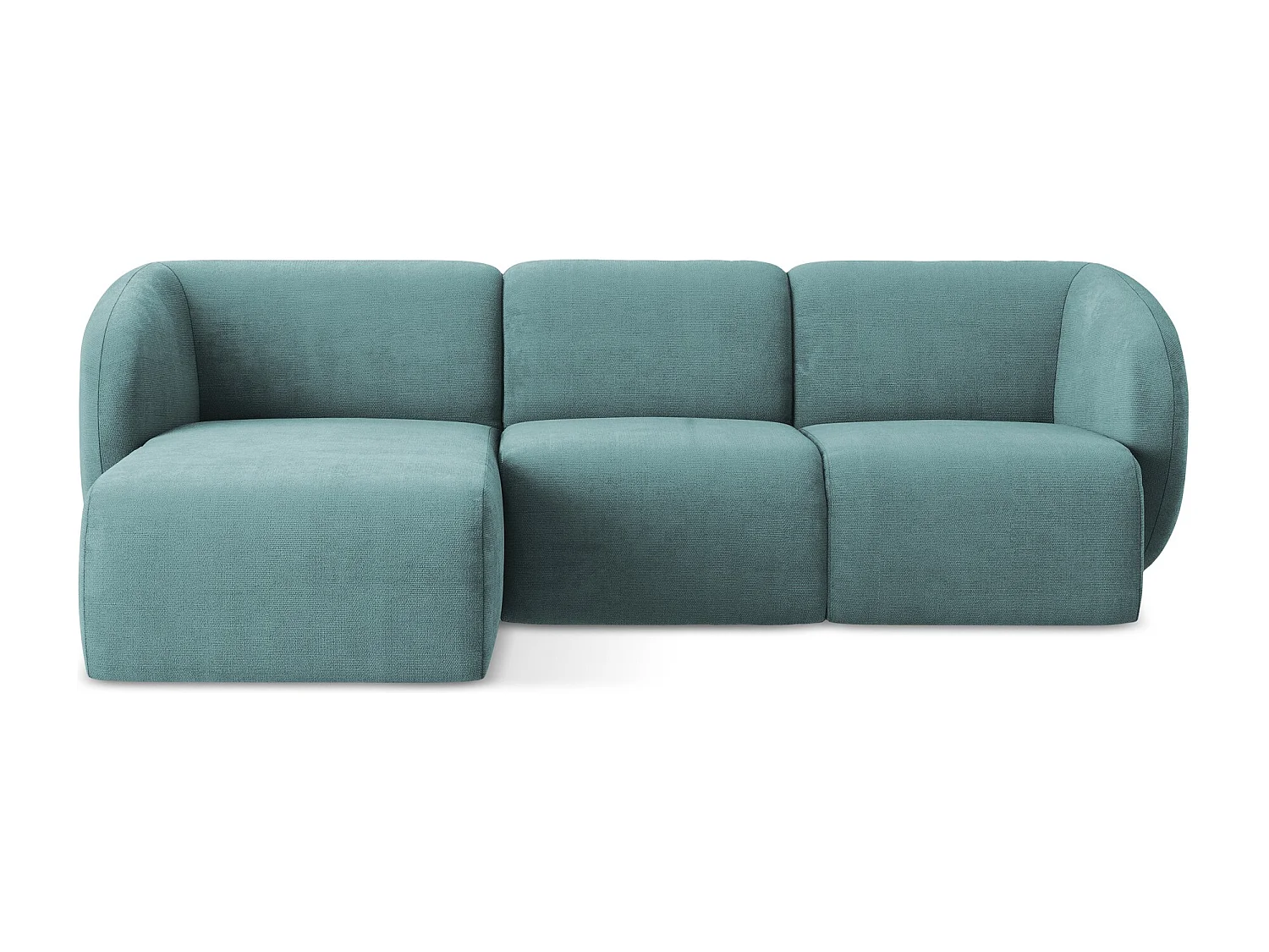 3-Sitzer Modulares Ecksofa - Ecke Links - Chenille - Jeans - LANI