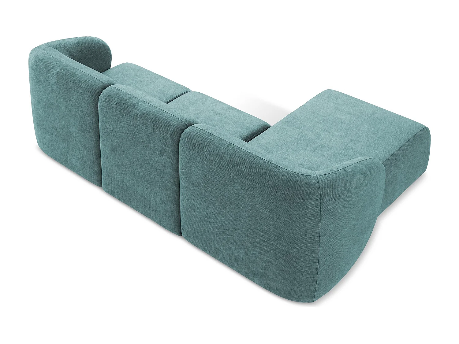 3-Sitzer Modulares Ecksofa - Ecke Links - Chenille - Jeans - LANI