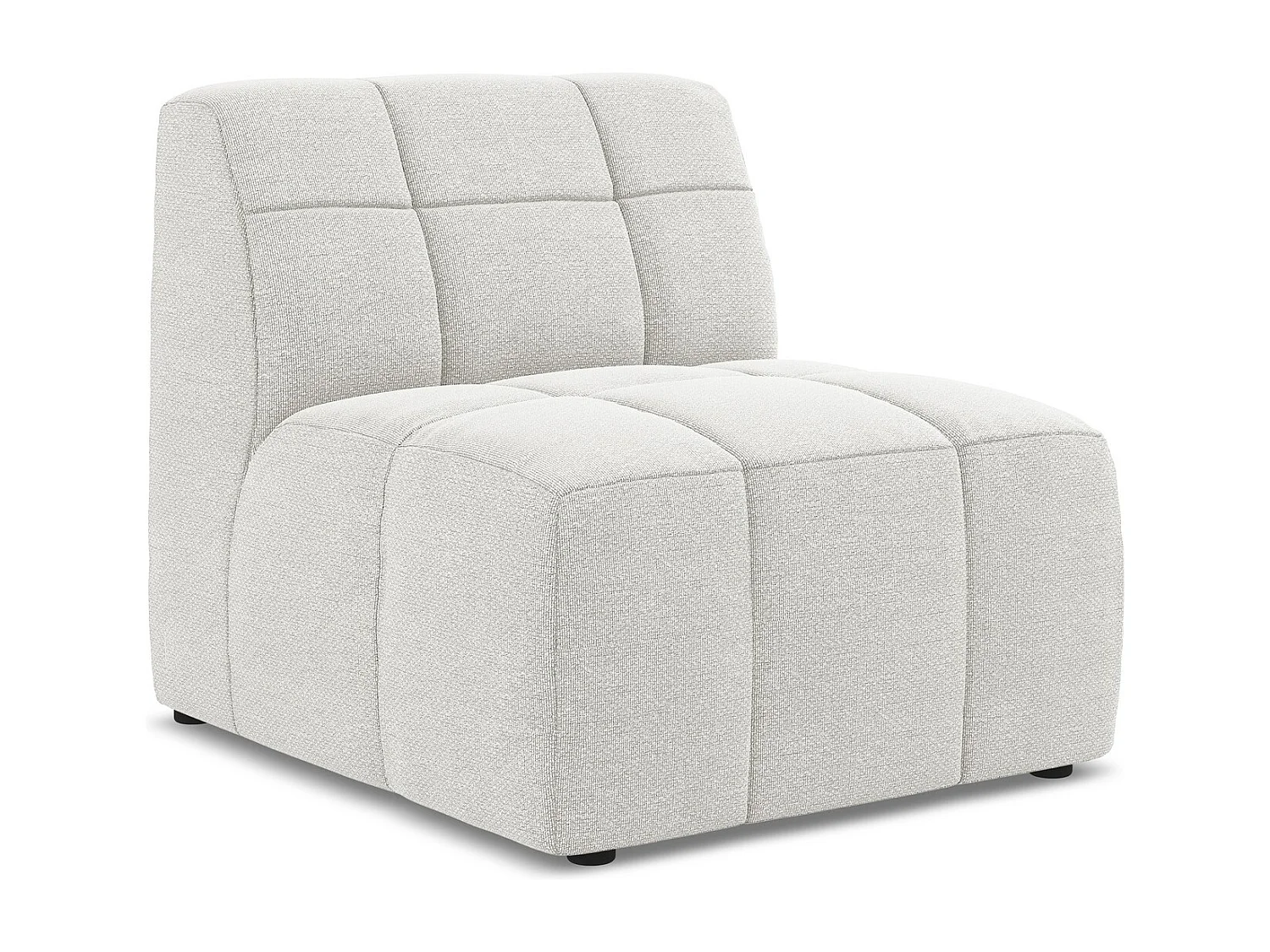 Modular - Mittelsofa - Bouclé - Weiß - ALOHA