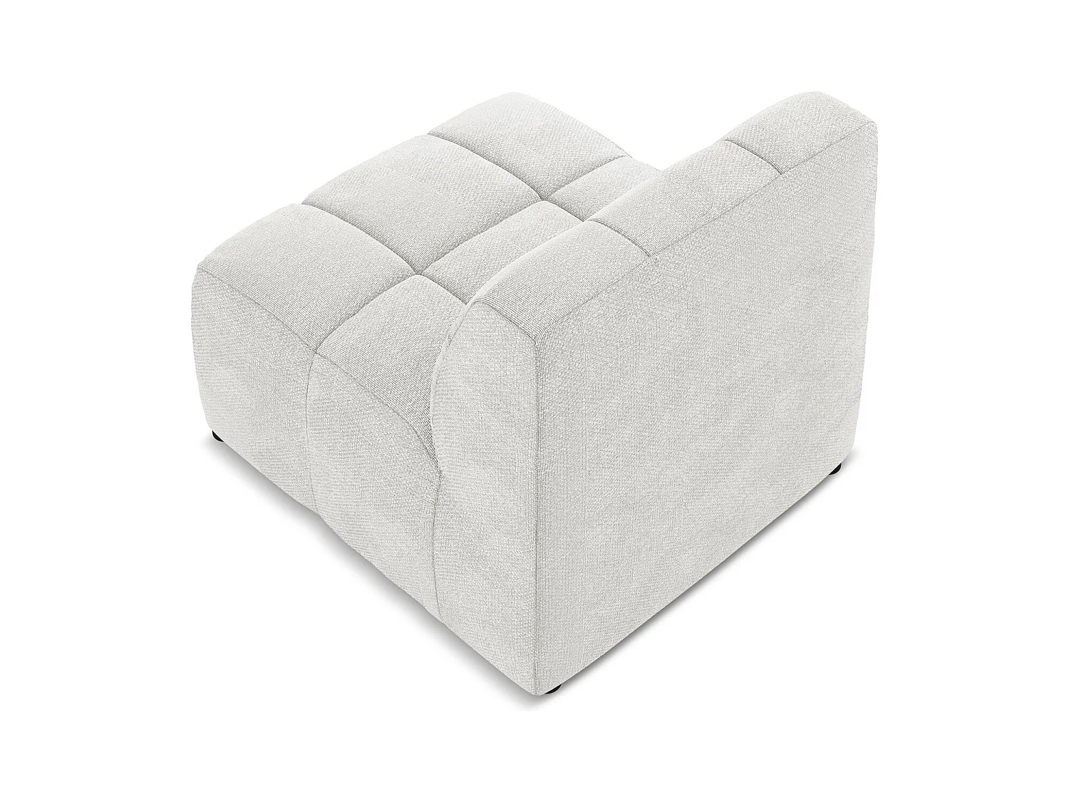 Modular - Mittelsofa - Bouclé - Weiß - ALOHA