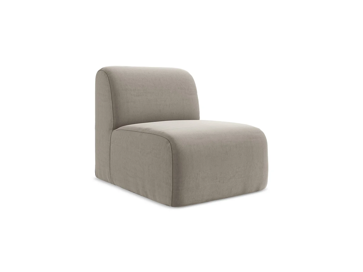 Bankmodule midden van taupe velours - CERVO