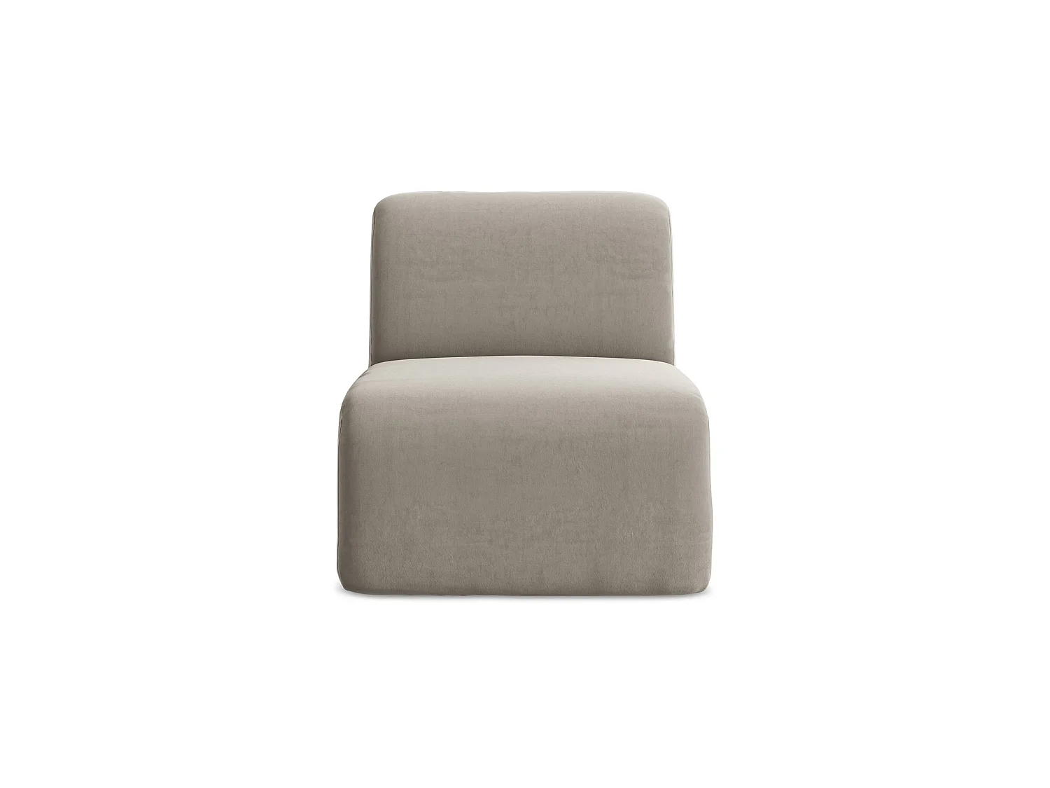 Bankmodule midden van taupe velours - CERVO