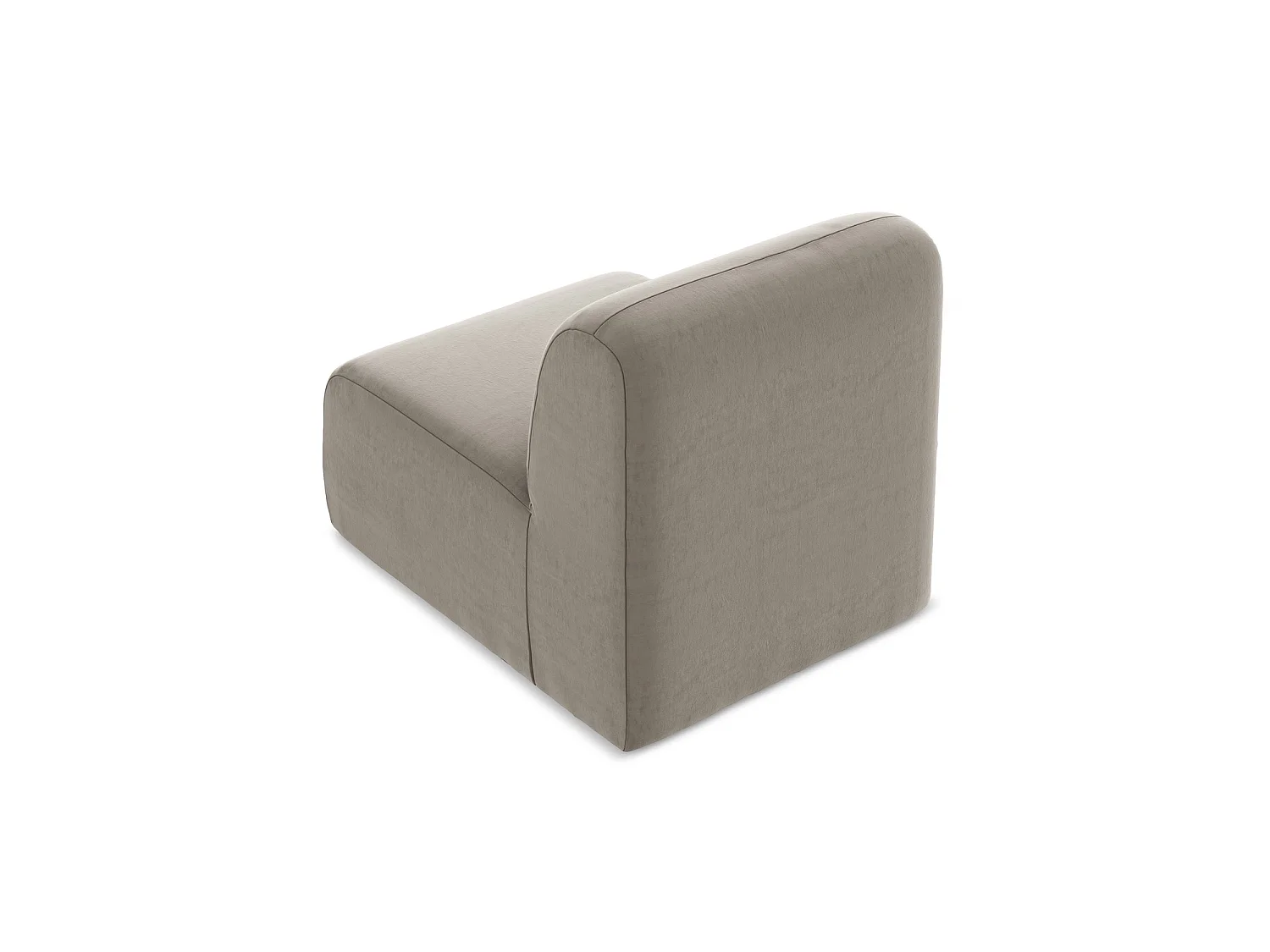 Bankmodule midden van taupe velours - CERVO