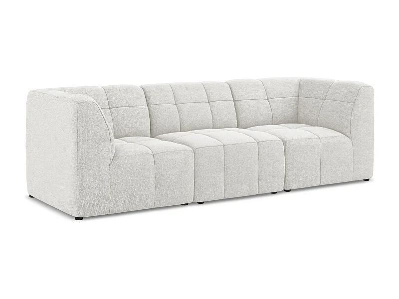Modulares 3-Sitzer Sofa - - Bouclé - Weiß - ALOHA