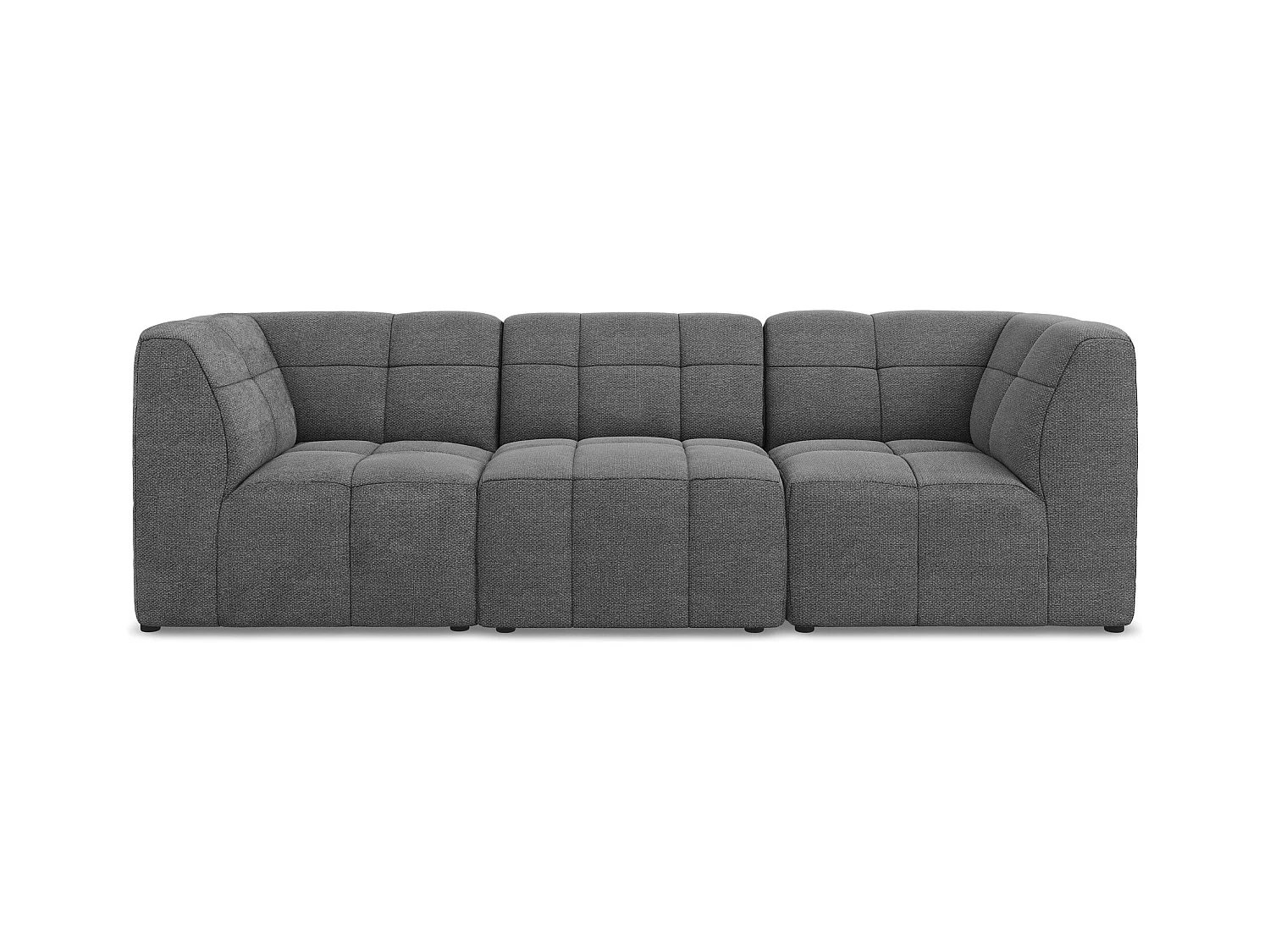 Modulares 3-Sitzer Sofa - - Bouclé - Weiß - ALOHA