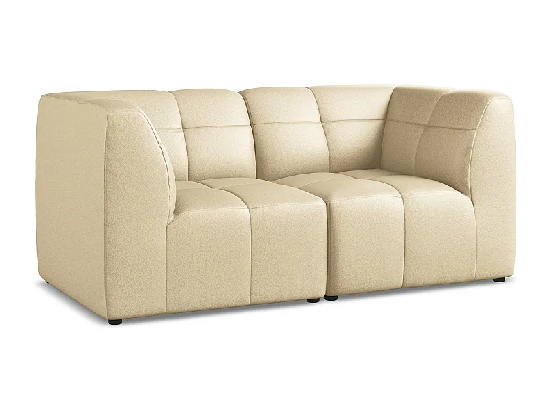 2-Sitzer Sofa - - Kunstleder - Beige - ALOHA