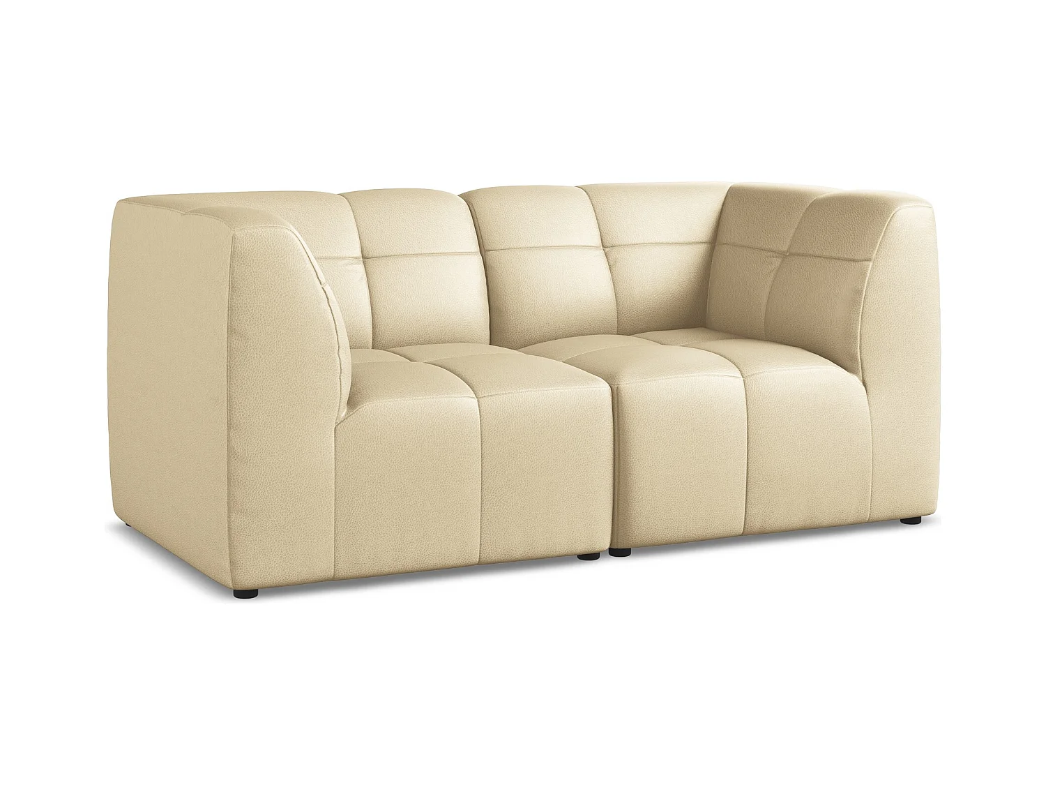 2-Sitzer Sofa - - Kunstleder - Beige - ALOHA