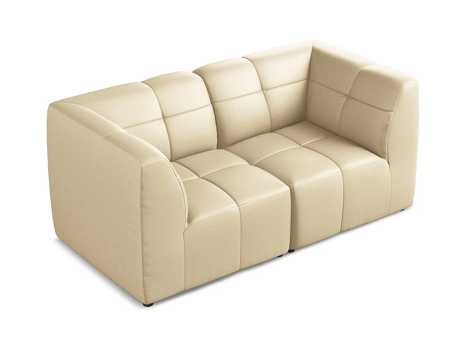 2-Sitzer Sofa - - Kunstleder - Beige - ALOHA