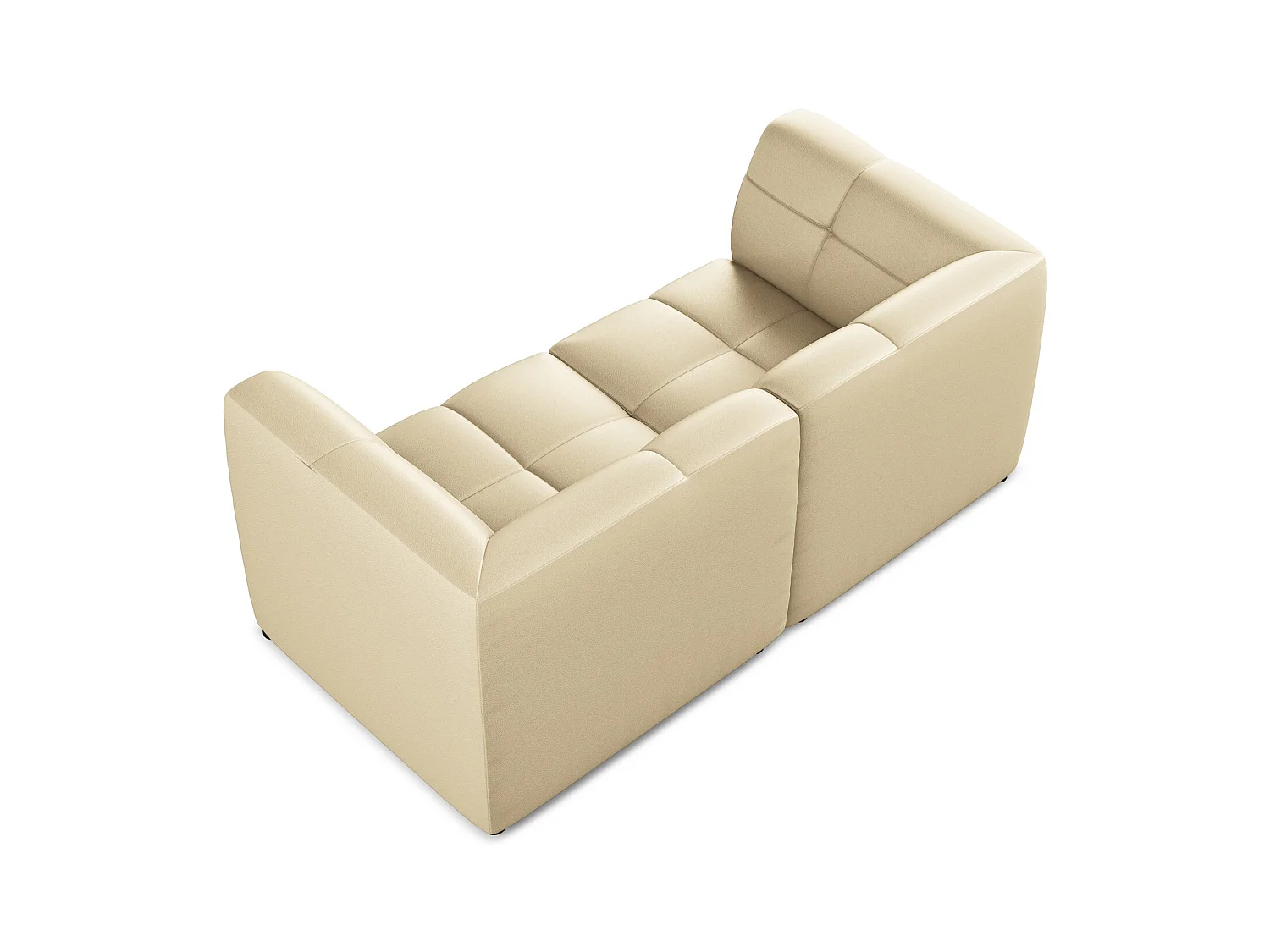 2-Sitzer Sofa - - Kunstleder - Beige - ALOHA