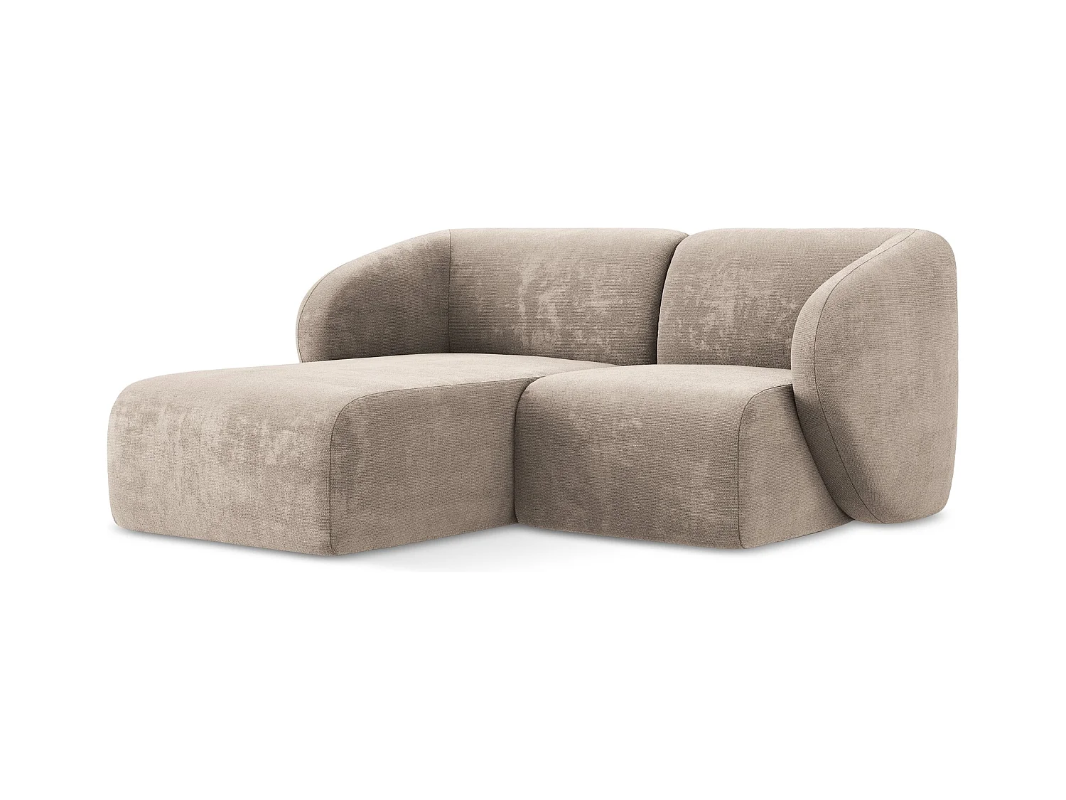 2,5-Sitzer Modulares Ecksofa - Ecke Links - Chenille - Dunkelbeige - LANI